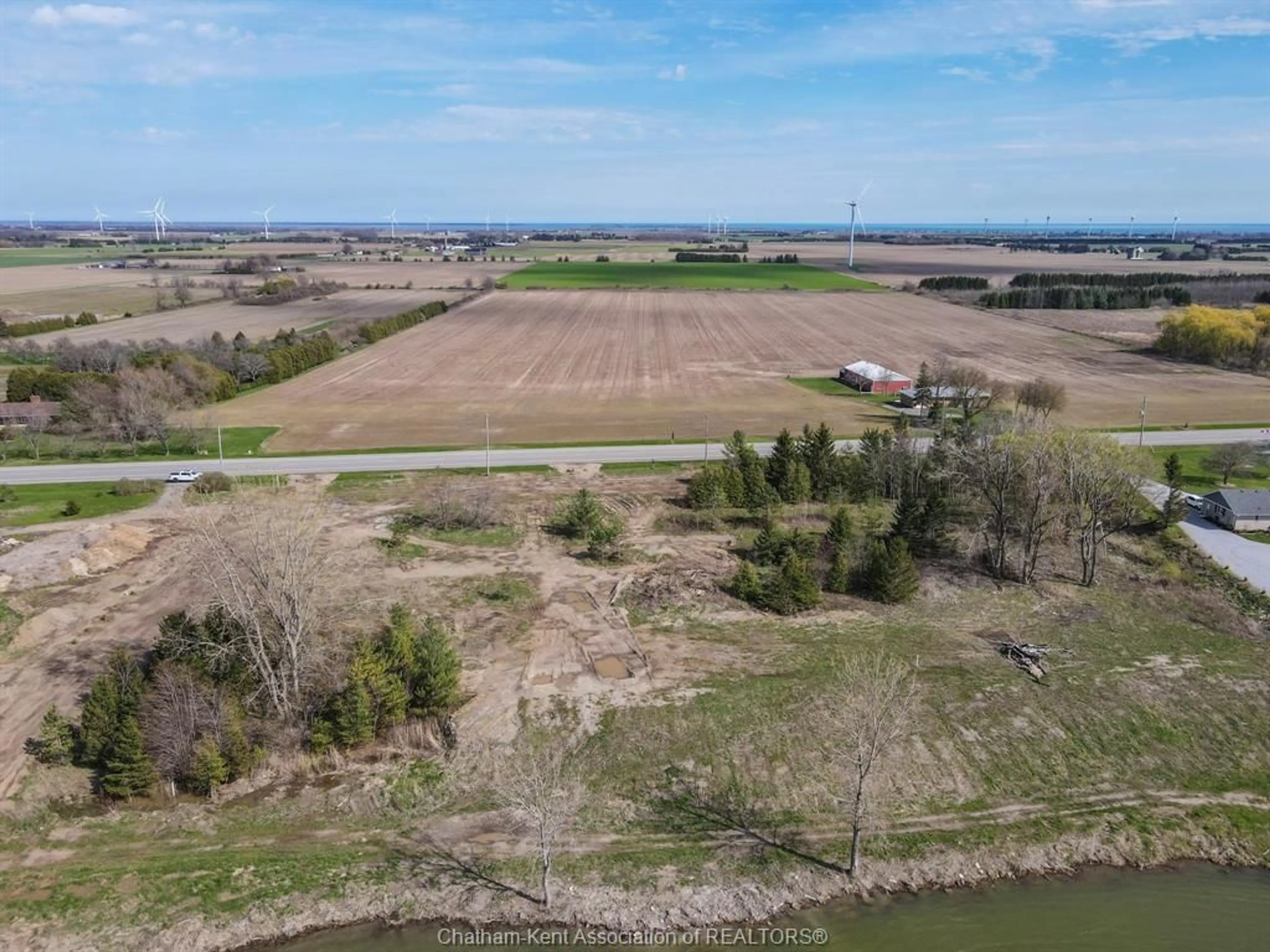 A pic from outside/outdoor area/front of a property/back of a property/a pic from drone, water/lake/river/ocean view for V/L Talbot Trail #Middle, Blenheim Ontario N0P 1A0