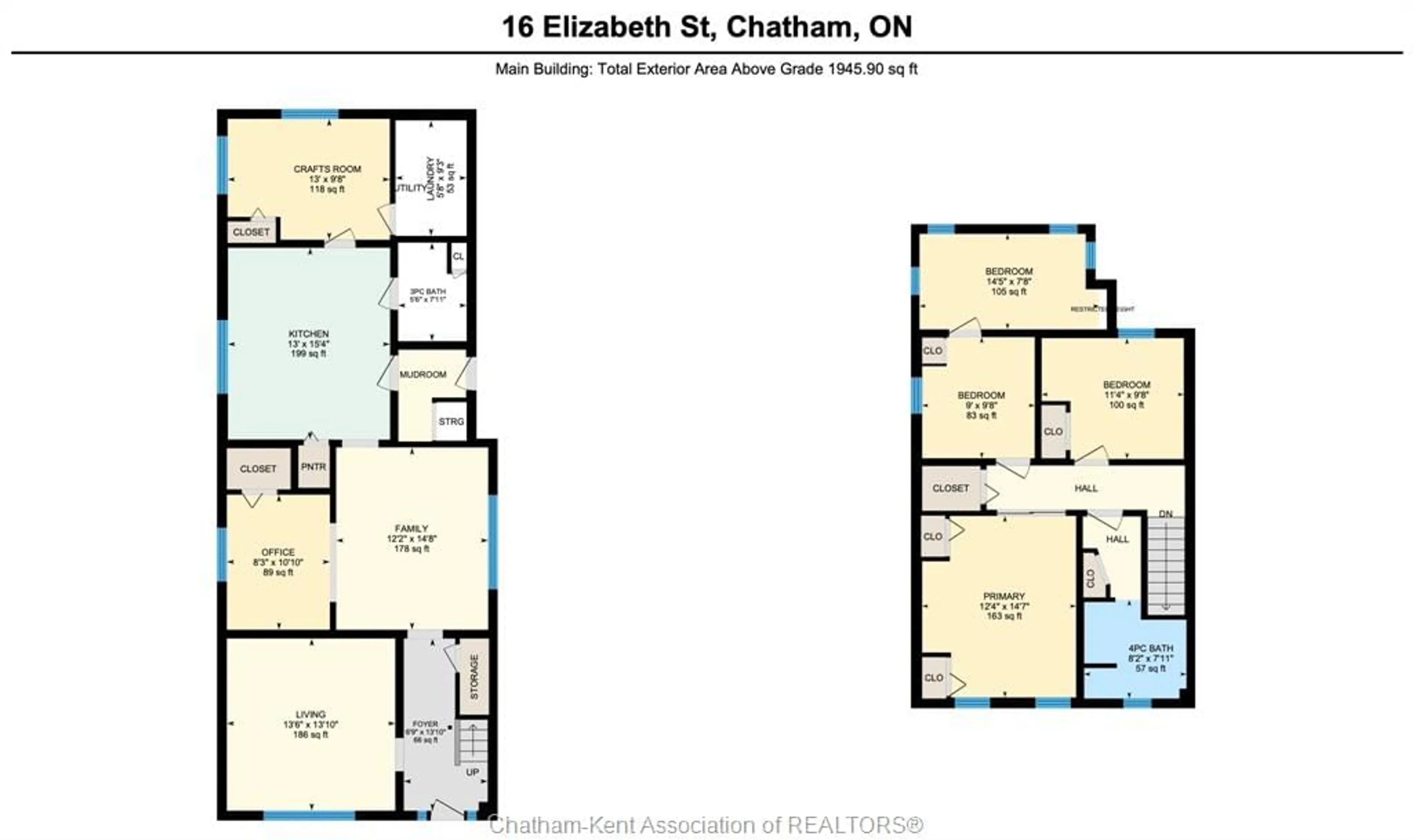 Floor plan for 16 Elizabeth St, Chatham Ontario N7L 2Y1