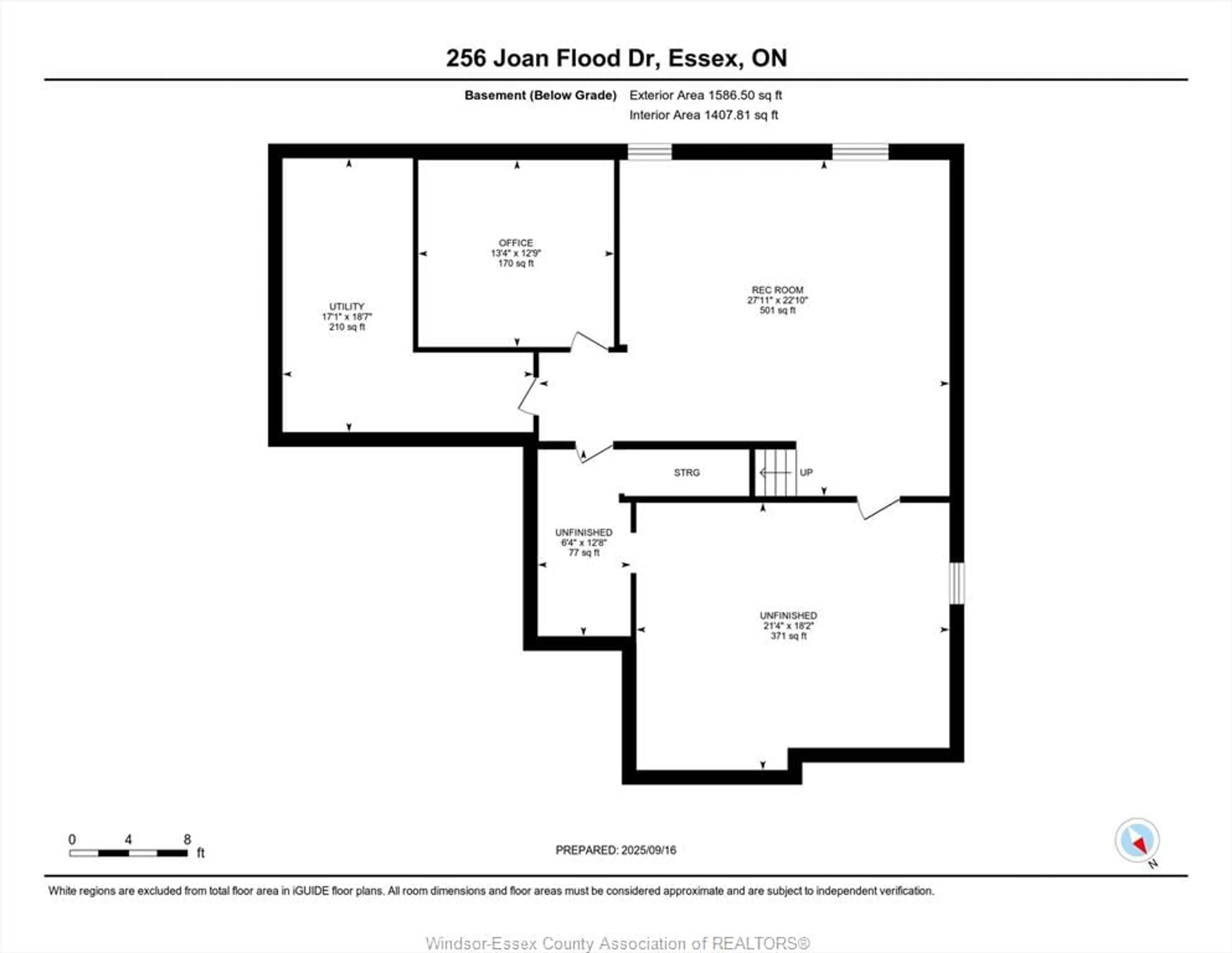 Floor plan for 256 Joan Flood Drive, Essex Ontario N8M 0C6