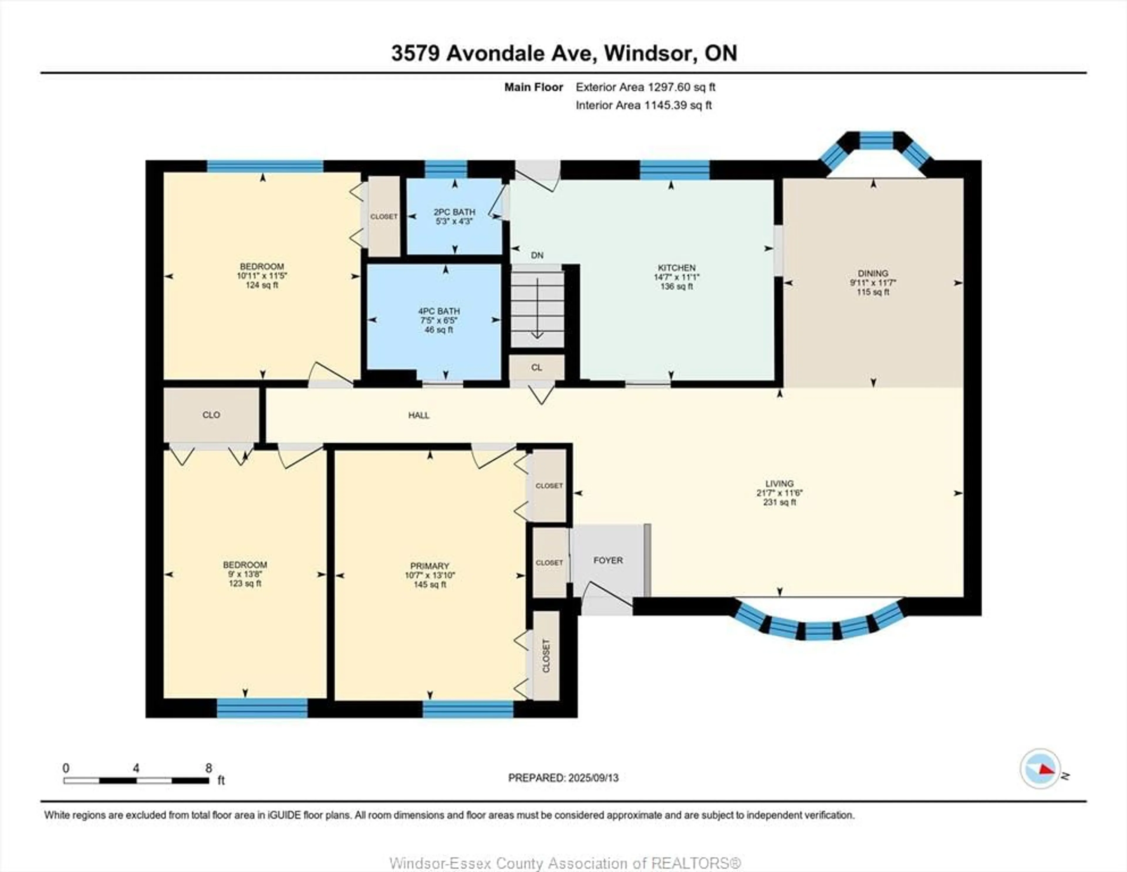 Floor plan for 3579 Avondale Ave, Windsor Ontario N9E 1Y1