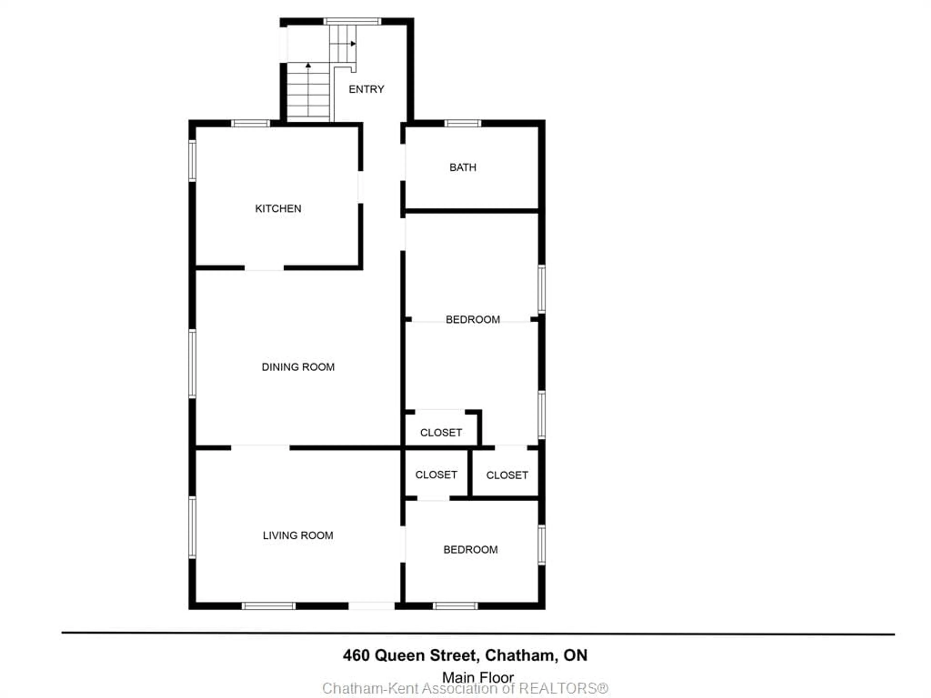 Floor plan for 460 Queen St, Chatham Ontario N7M 2J3