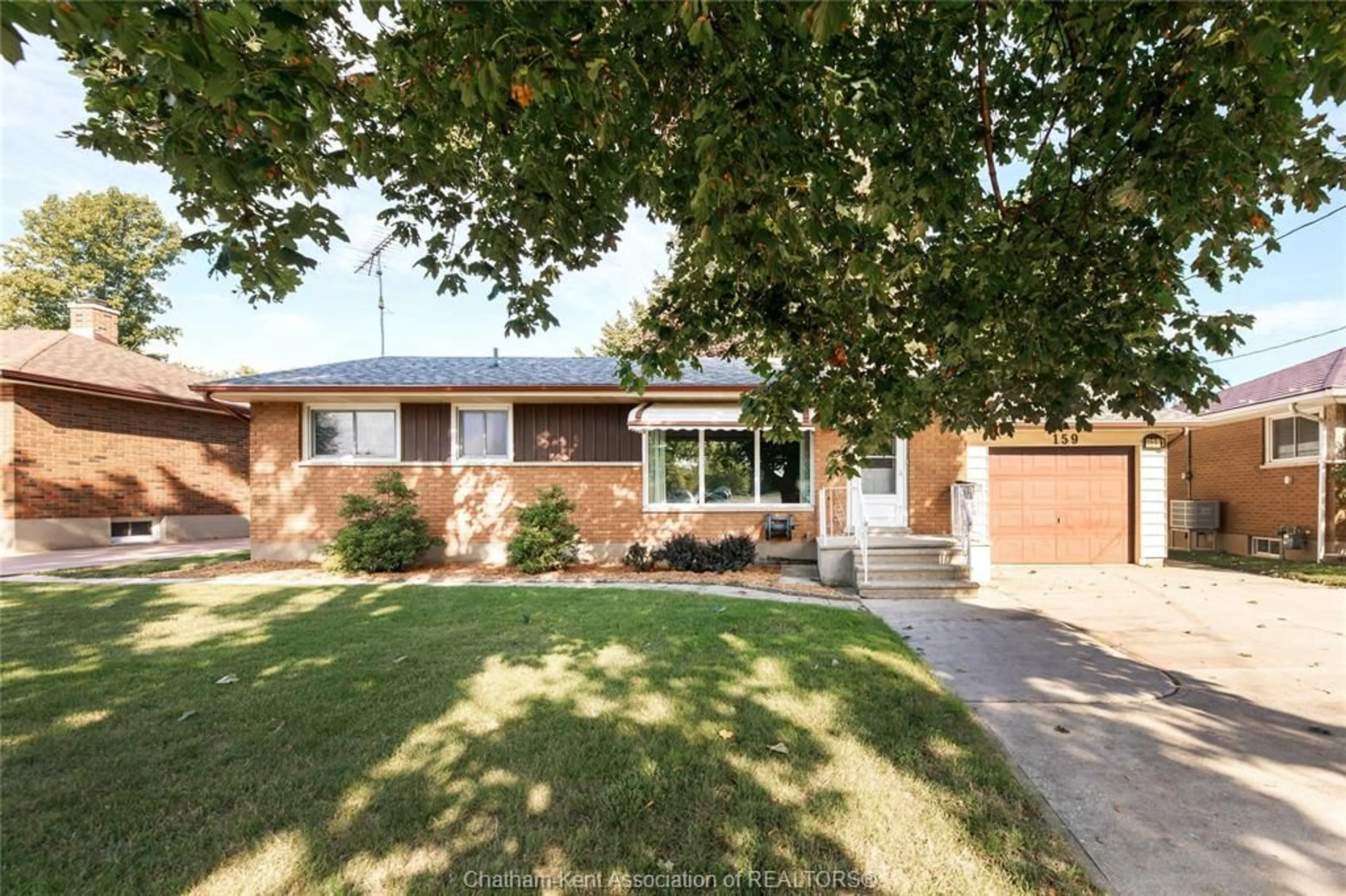 Home with brick exterior material, street for 159 Gregory Dr, Chatham Ontario N7L 2L5