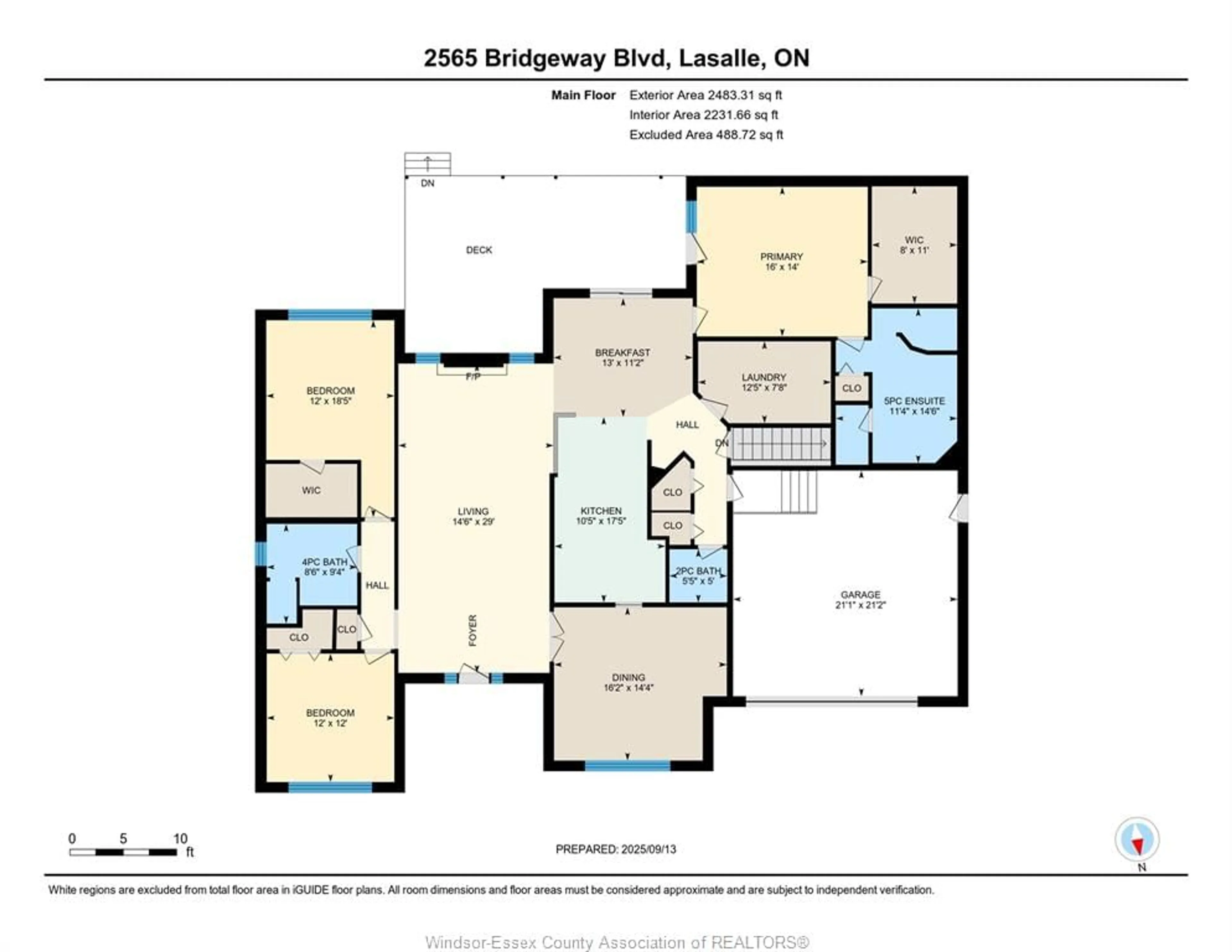 Floor plan for 2565 BRIDGEWAY Blvd, LaSalle Ontario N9H 2K6