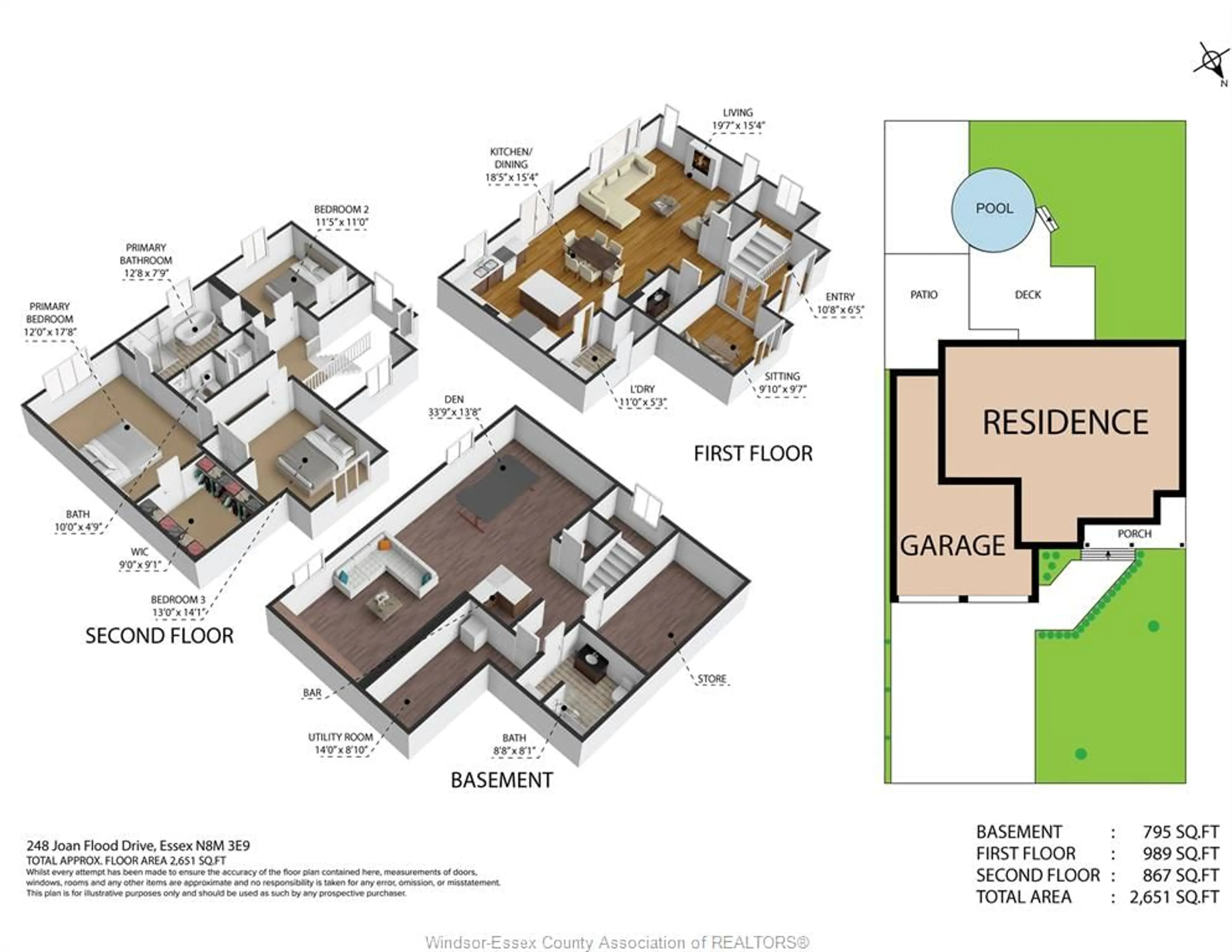 Floor plan for 248 JOAN FLOOD, Essex Ontario N8M 3E9