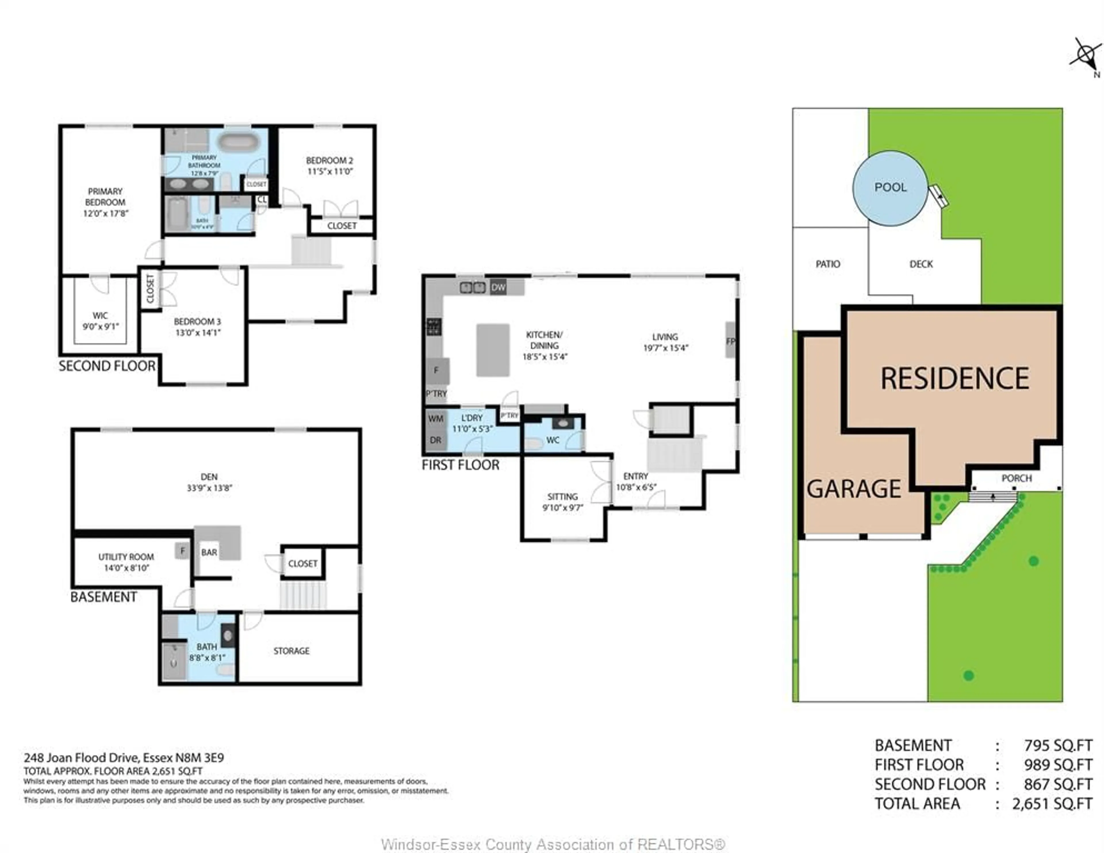 Floor plan for 248 JOAN FLOOD, Essex Ontario N8M 3E9