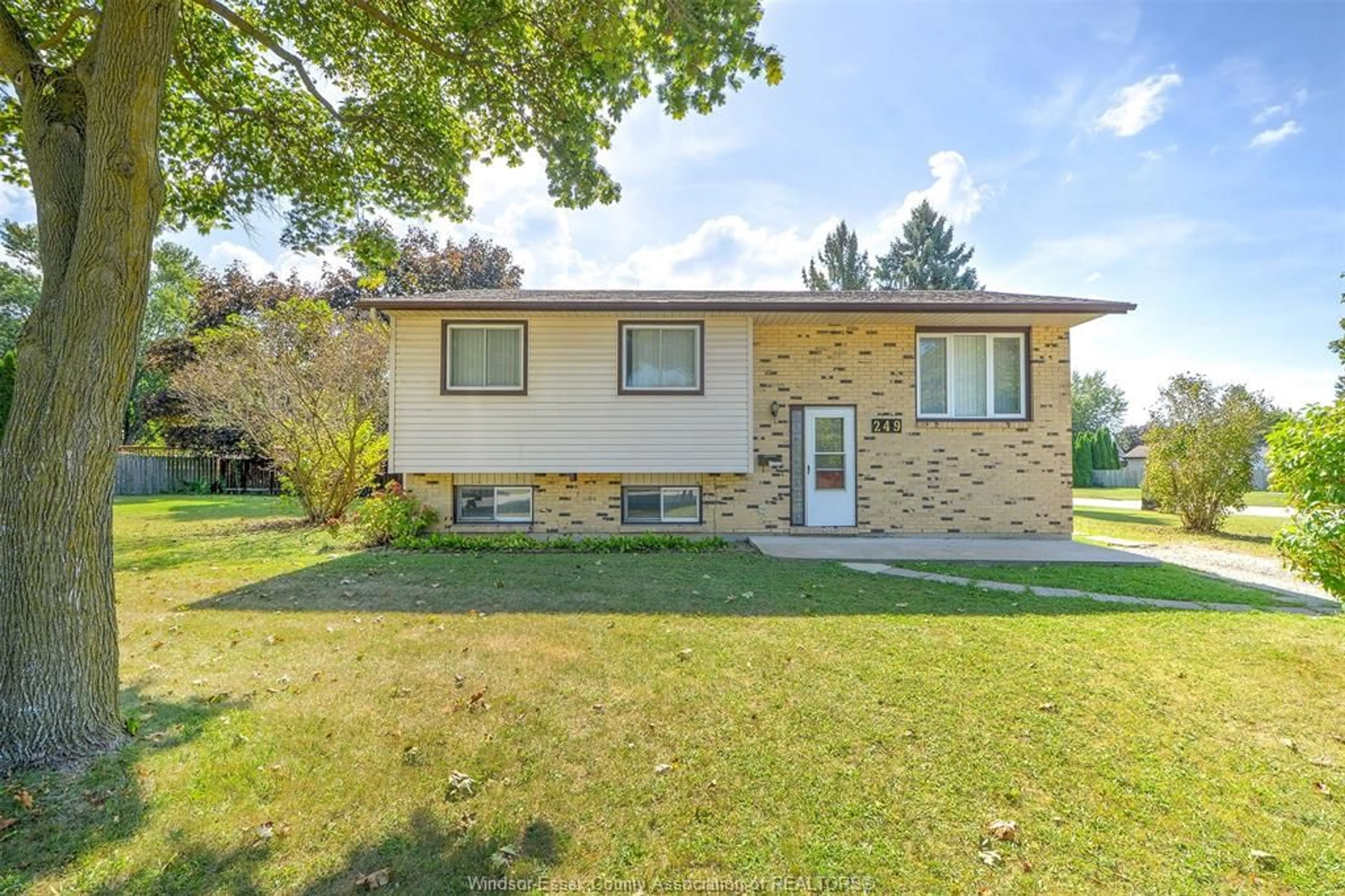 Home with vinyl exterior material, street for 249 MCCURDY, Amherstburg Ontario N9V 3K5