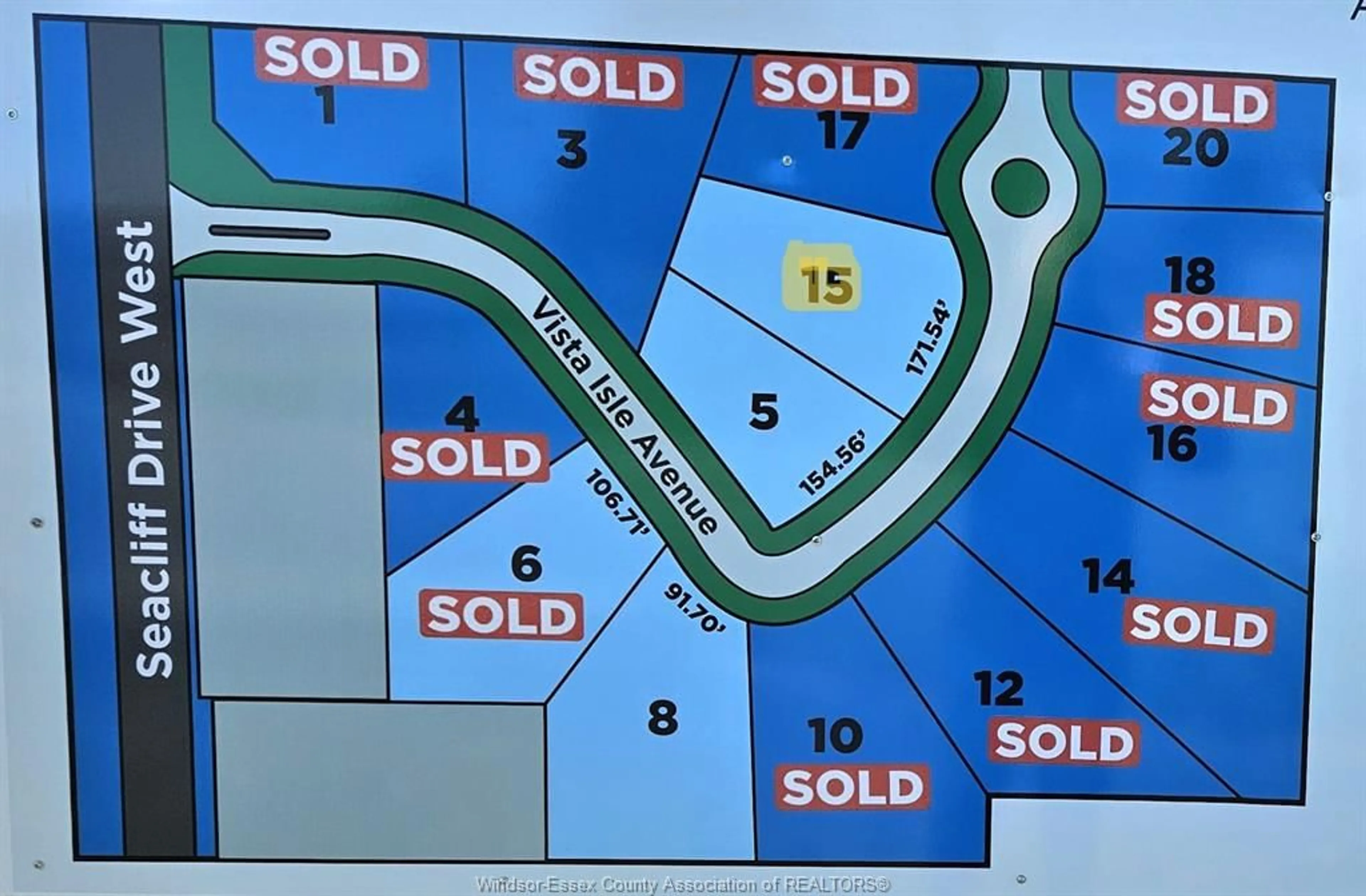 Picture of a map for 15 VISTA ISLE Ave, Leamington Ontario N8H 4C9