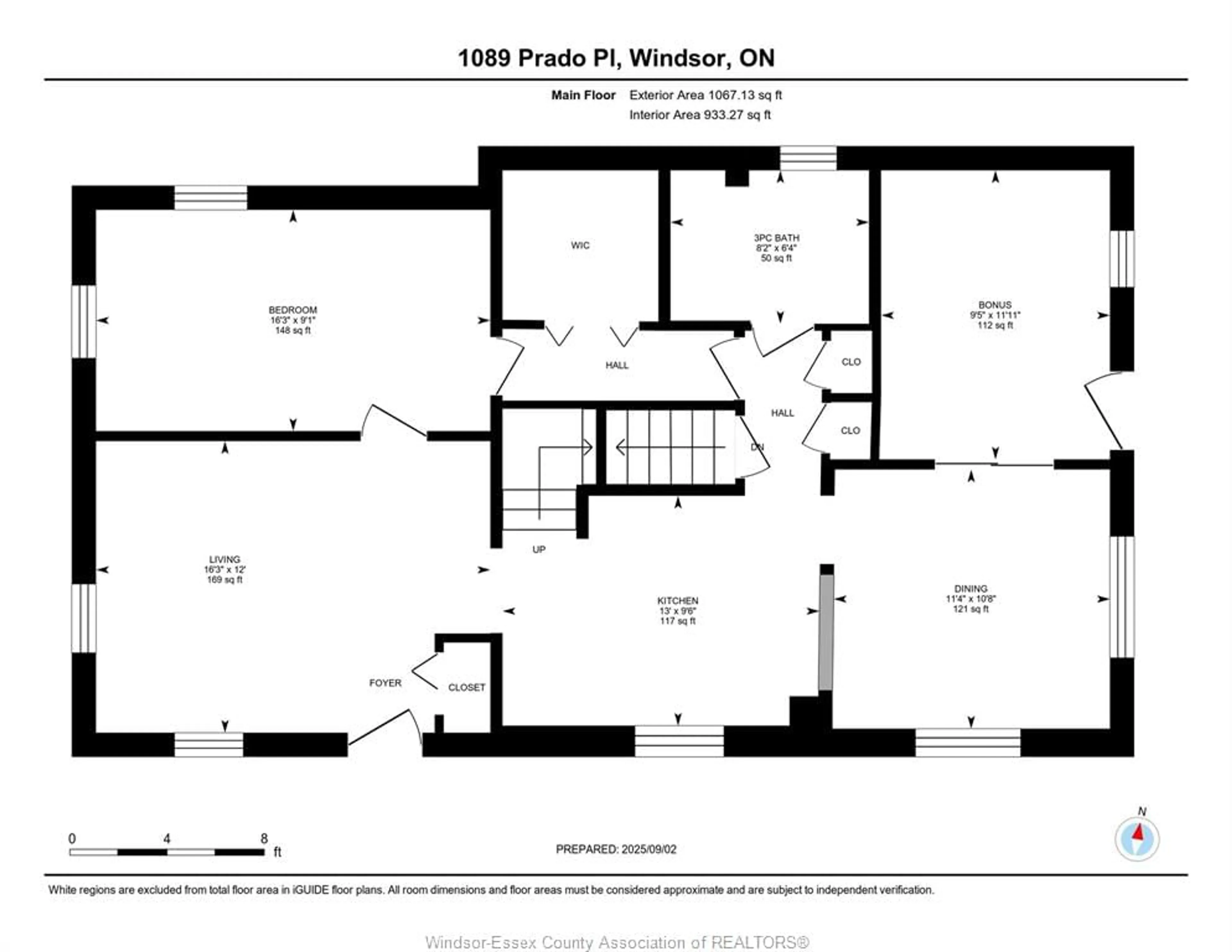Floor plan for 1089 Prado Pl, Windsor Ontario N8S 2R6