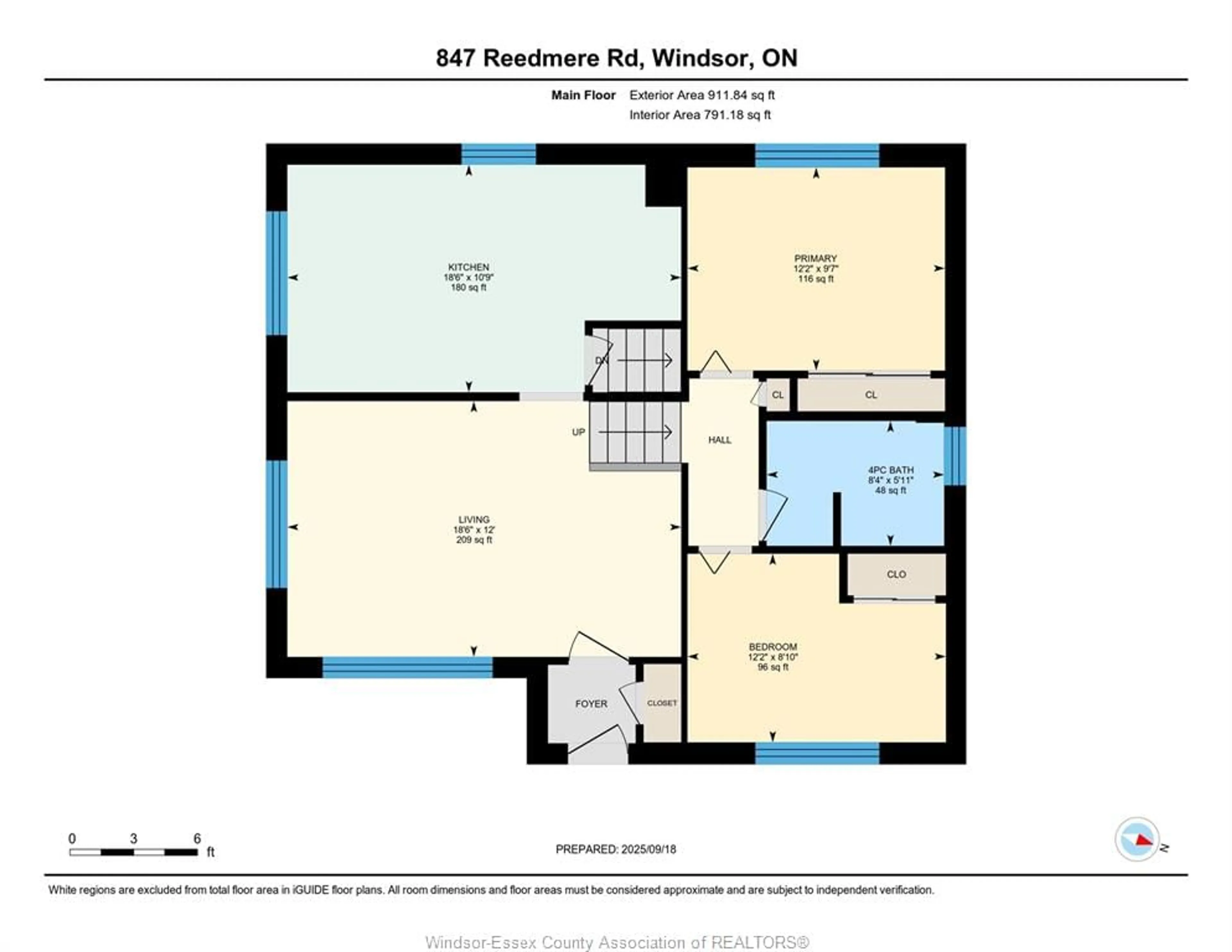 Floor plan for 847 Reedmere Ave, Windsor Ontario N8S 2L6