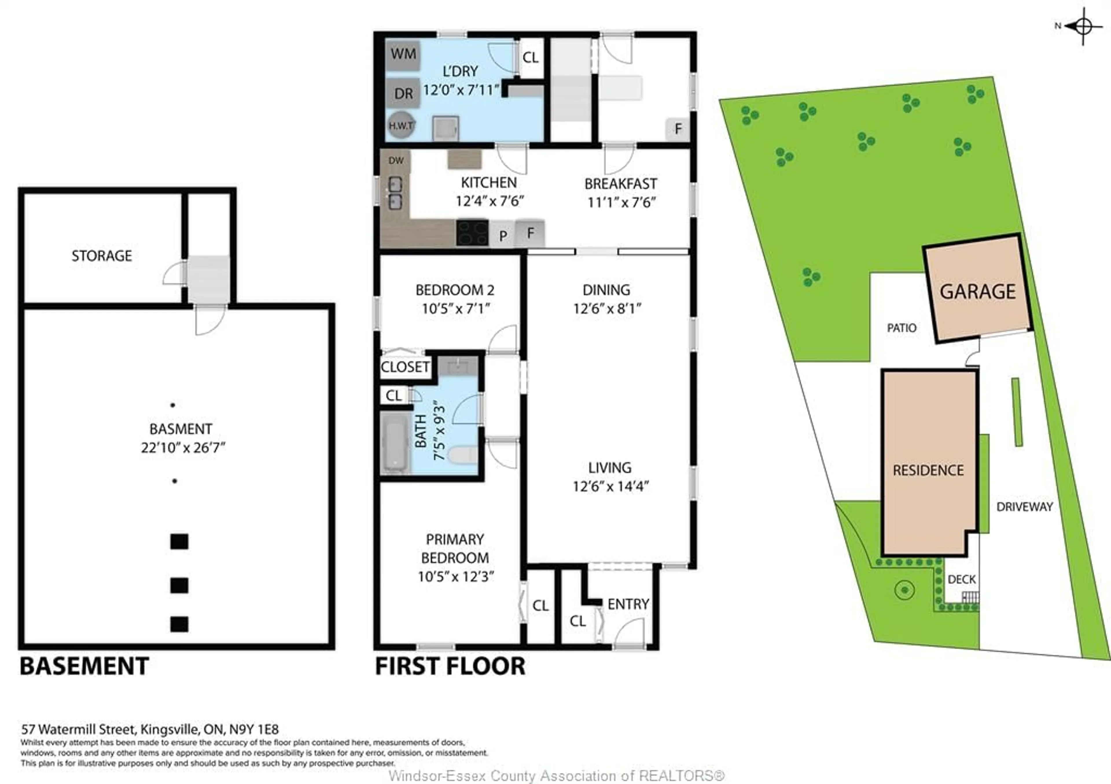 Floor plan for 57 Watermill St, Kingsville Ontario N9Y 1E8