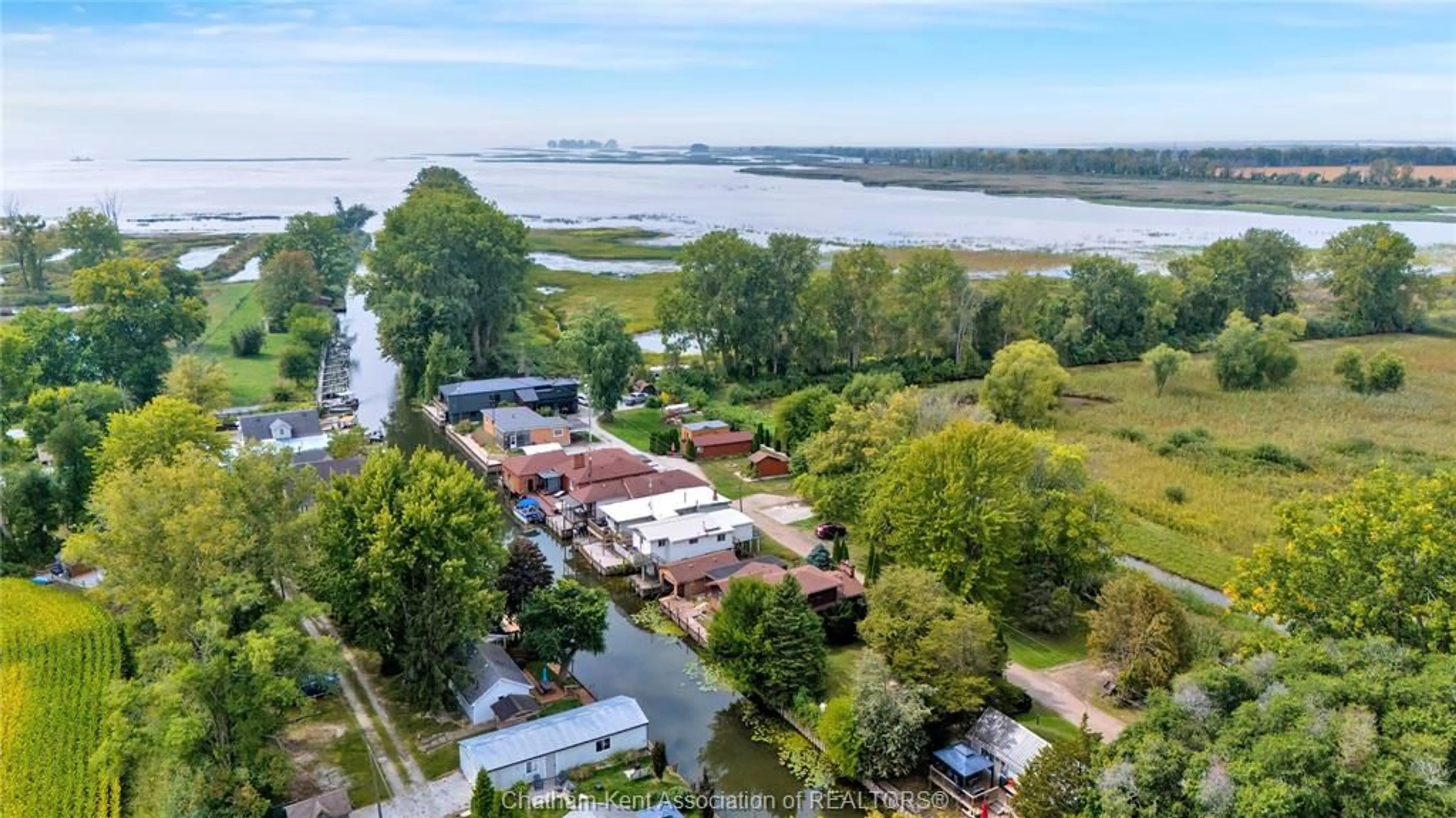 A pic from outside/outdoor area/front of a property/back of a property/a pic from drone, water/lake/river/ocean view for 7192 BASSETTE Line, Mitchell's Bay Ontario N0P 1L0