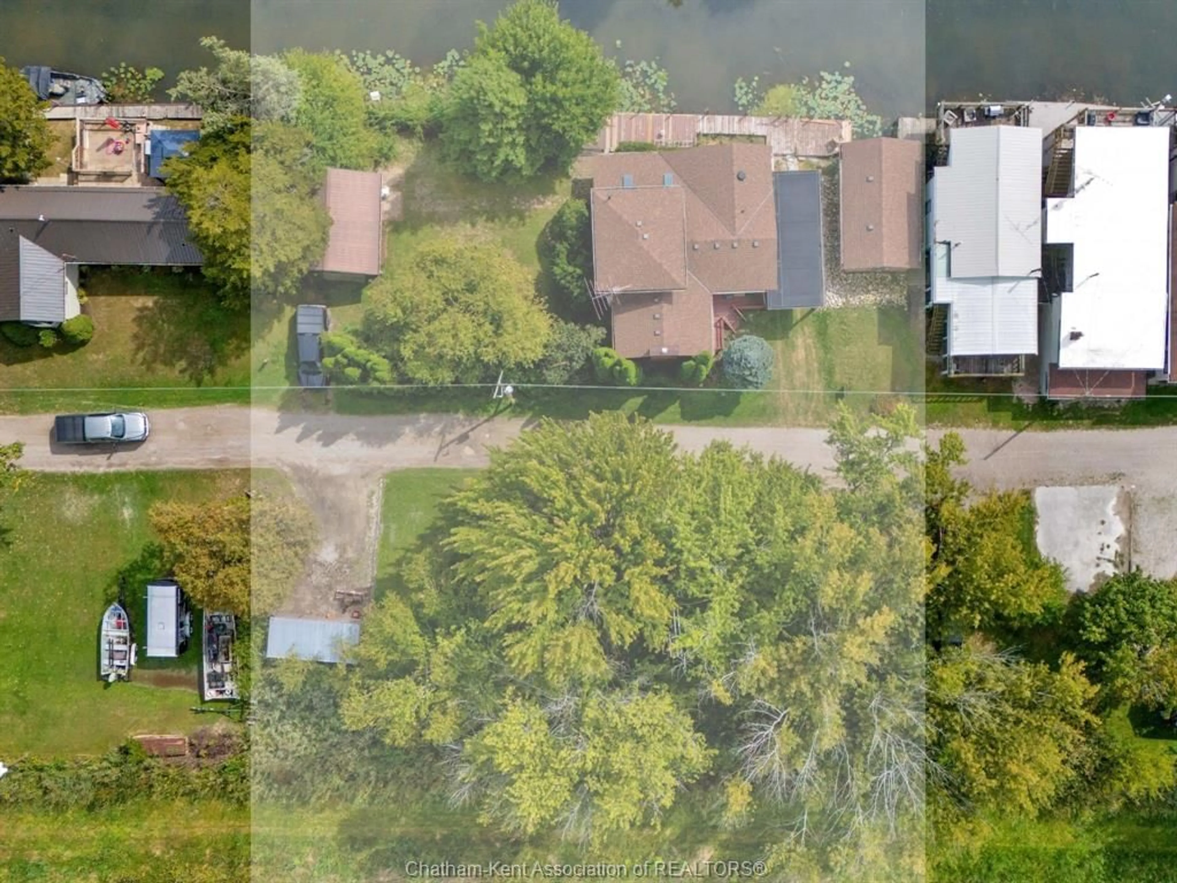 A pic from outside/outdoor area/front of a property/back of a property/a pic from drone, water/lake/river/ocean view for 7192 BASSETTE Line, Mitchell's Bay Ontario N0P 1L0