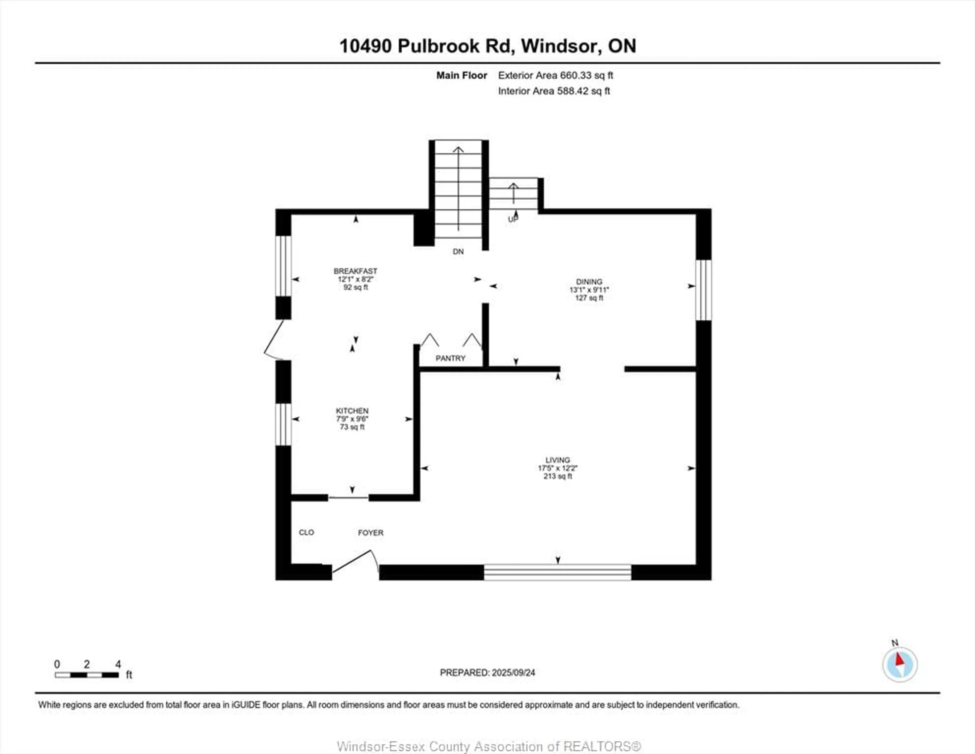 Floor plan for 10490 Pulbrook Rd, Windsor Ontario N8R 1C3