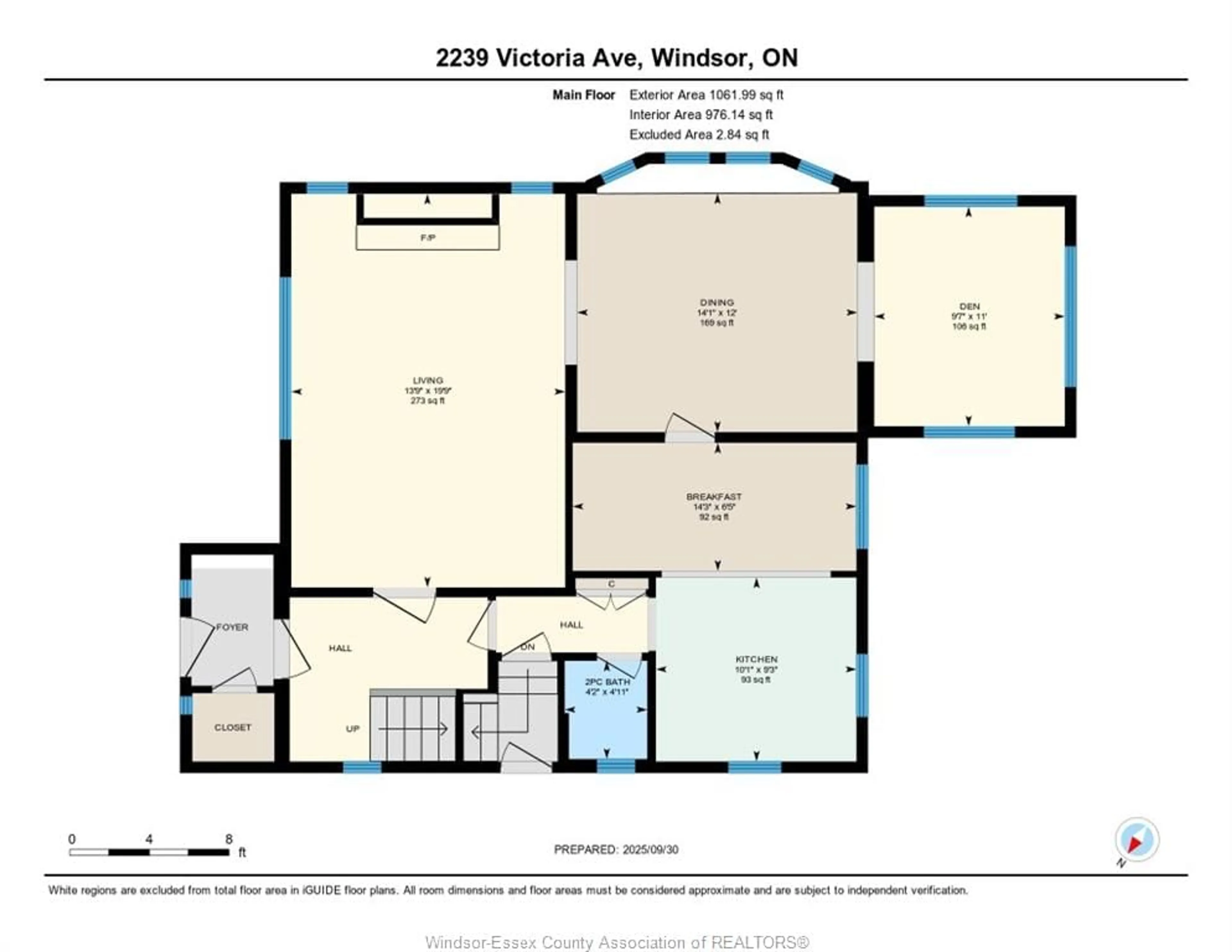 Floor plan for 2239 VICTORIA AVE, Windsor Ontario N8X 1R2