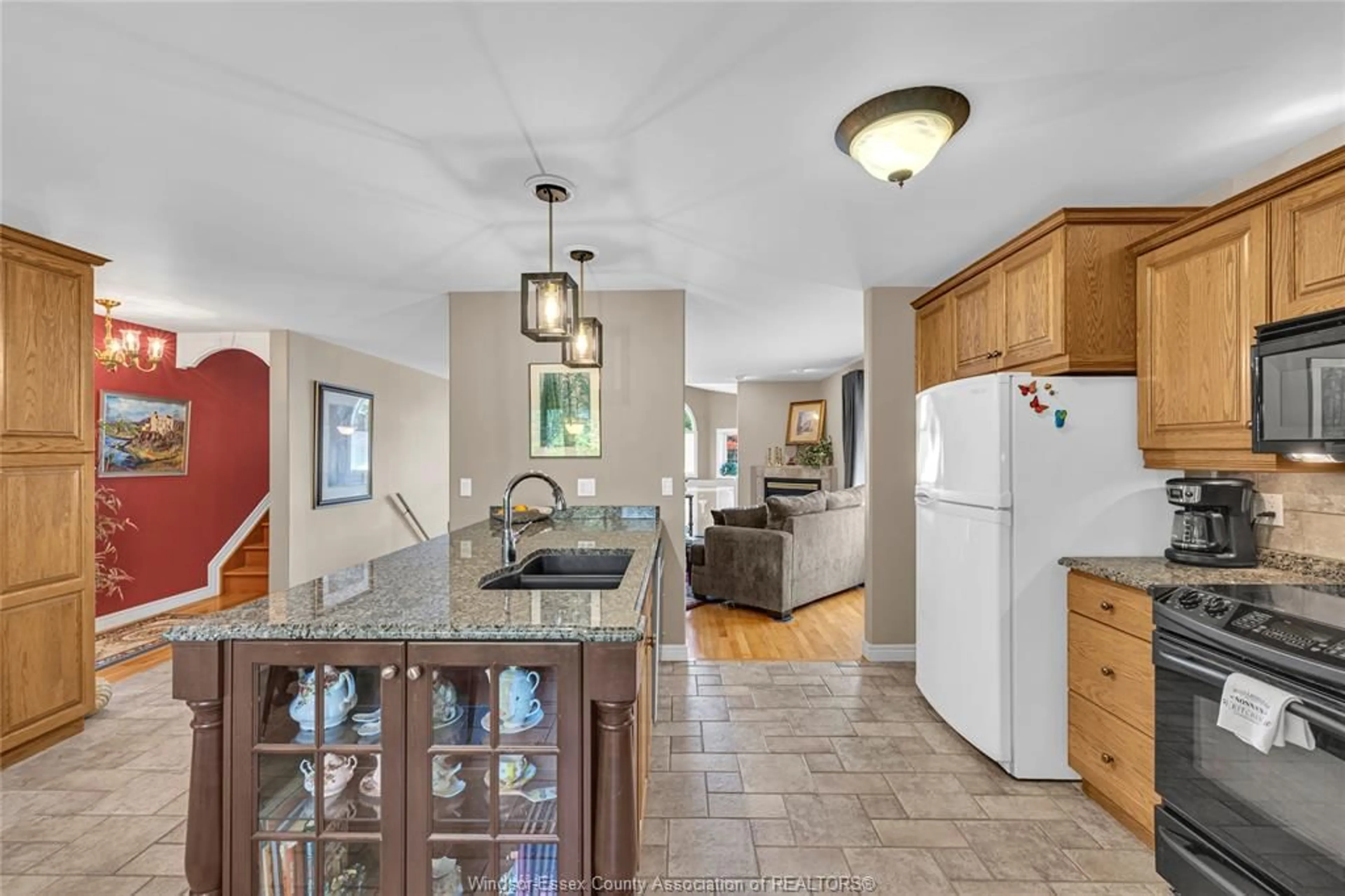 Open concept kitchen, ceramic/tile floor for 4159 ROSELAND Dr, Windsor Ontario N9G 1Y5