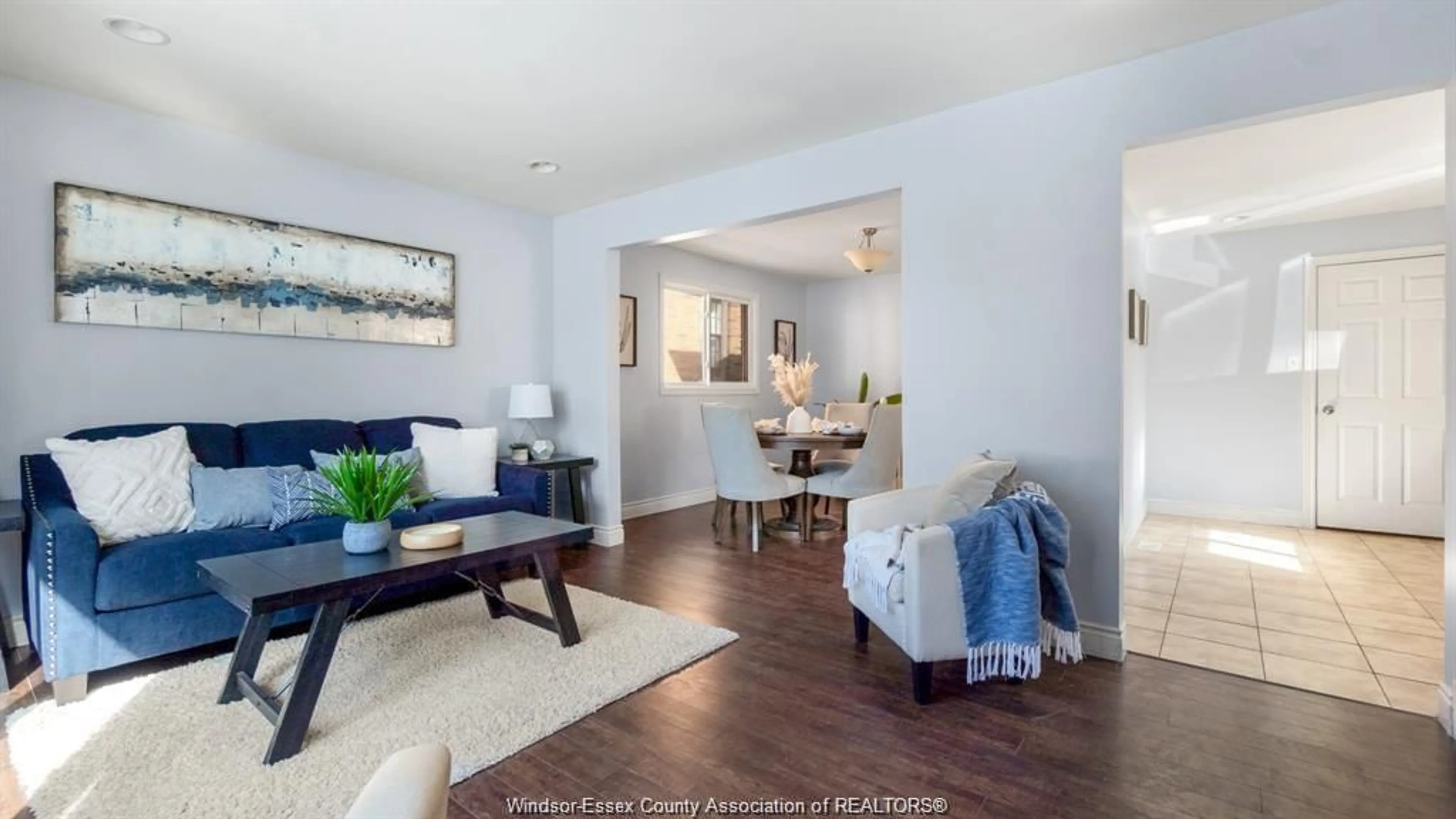Living room with furniture, wood/laminate floor for 636 JOSEPHINE Ave, Windsor Ontario N9B 2L3