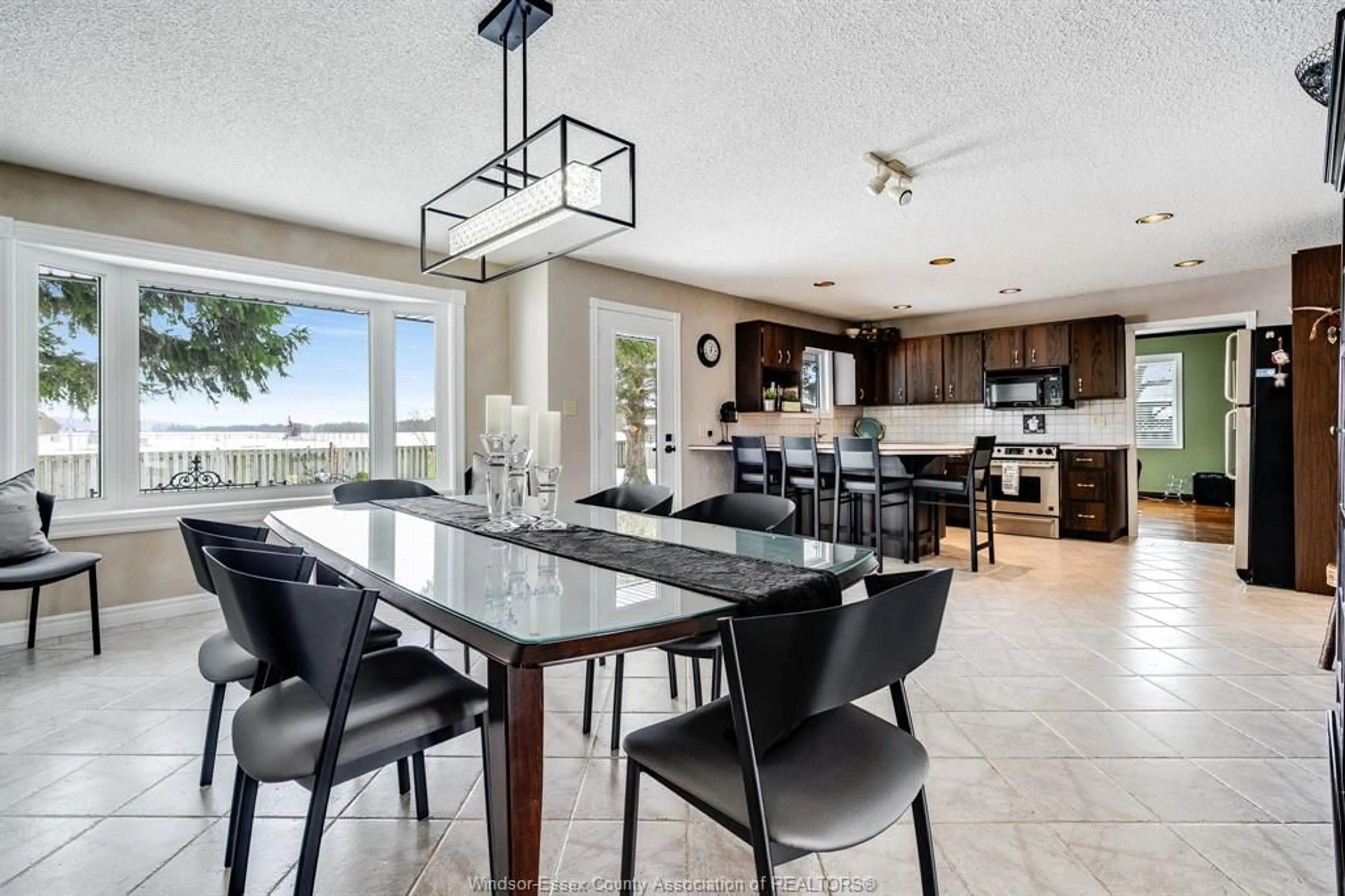 Open concept kitchen, ceramic/tile floor for 1209 Mersea Road 1, Leamington Ontario N8H 3V7