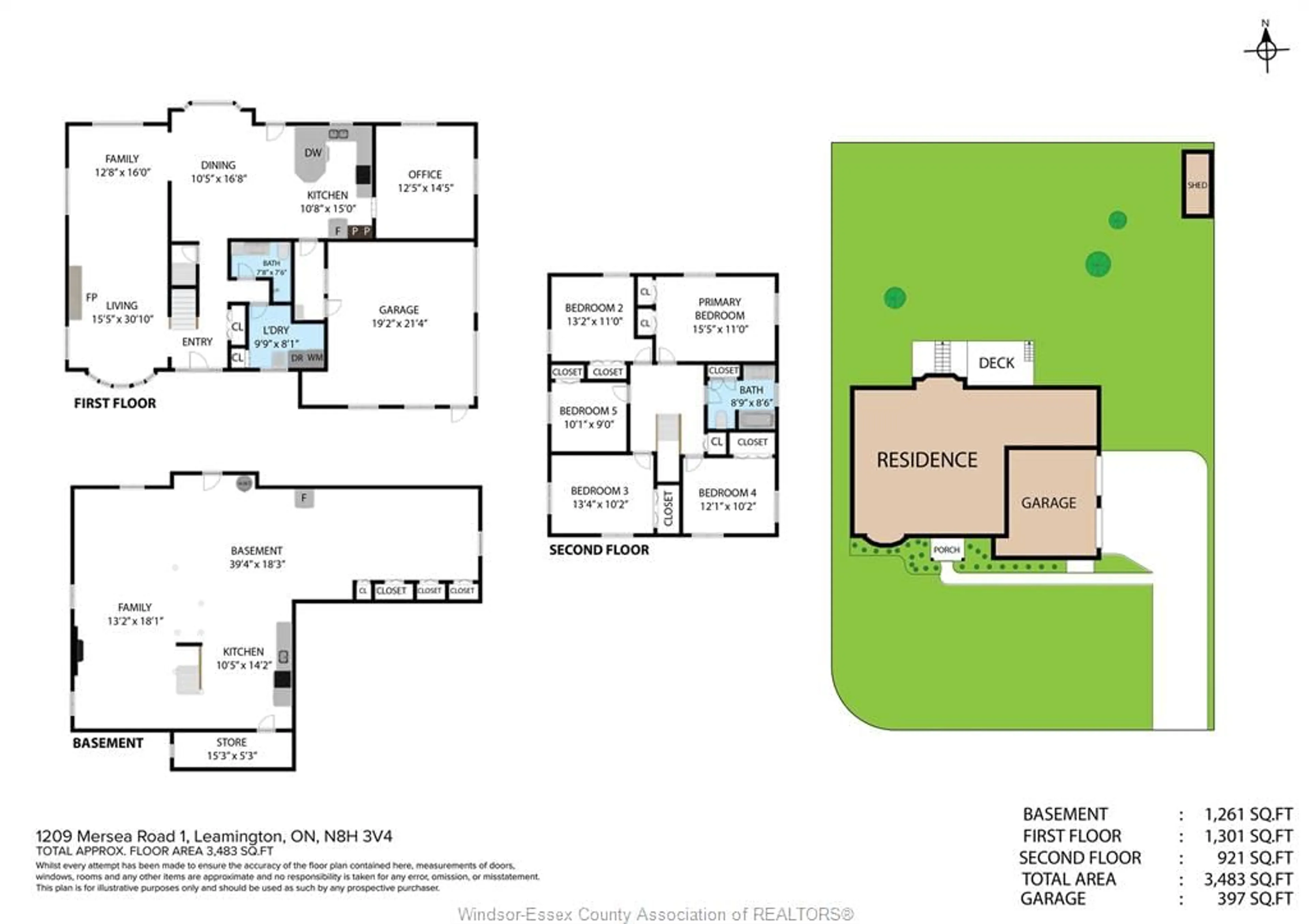 Floor plan for 1209 Mersea Road 1, Leamington Ontario N8H 3V7