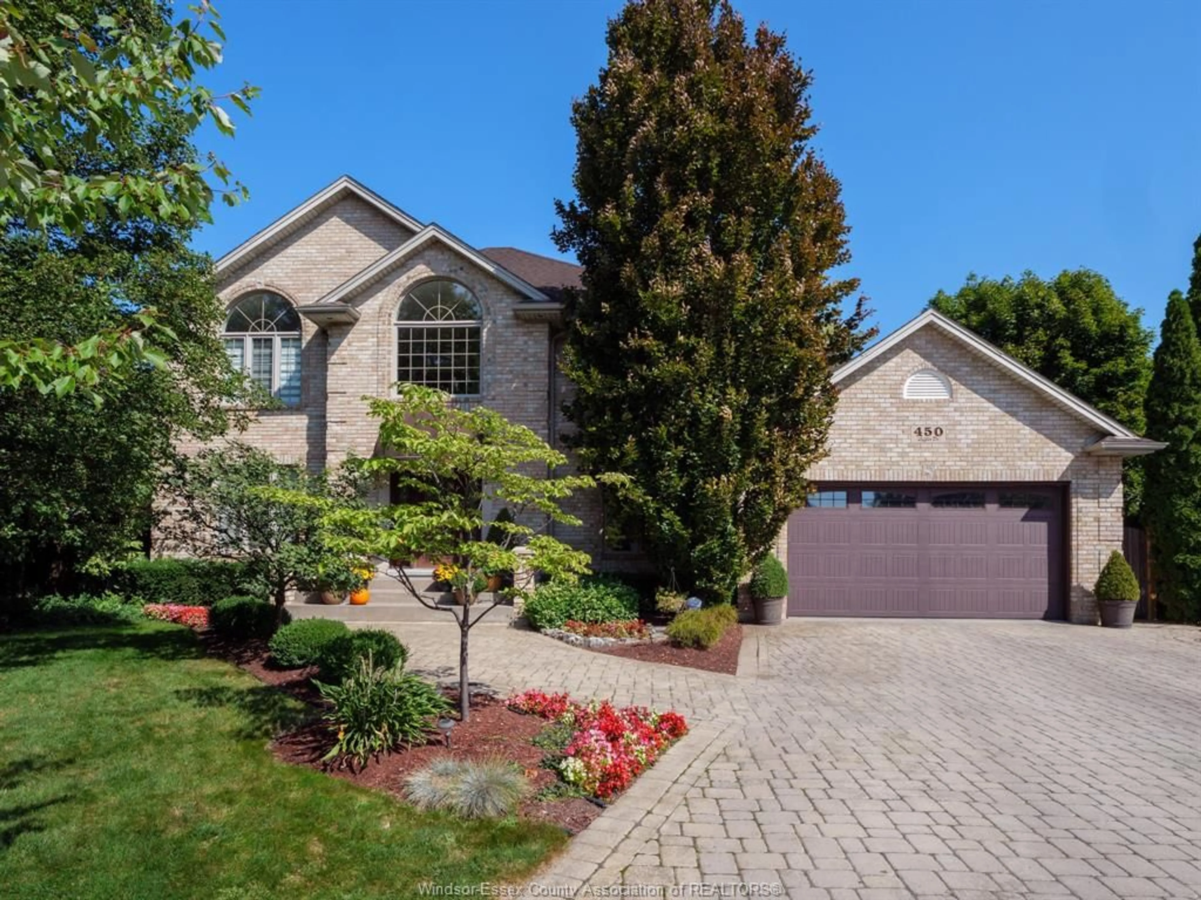 Home with brick exterior material, street for 450 LEFFLER Dr, Tecumseh Ontario N8N 4Y2