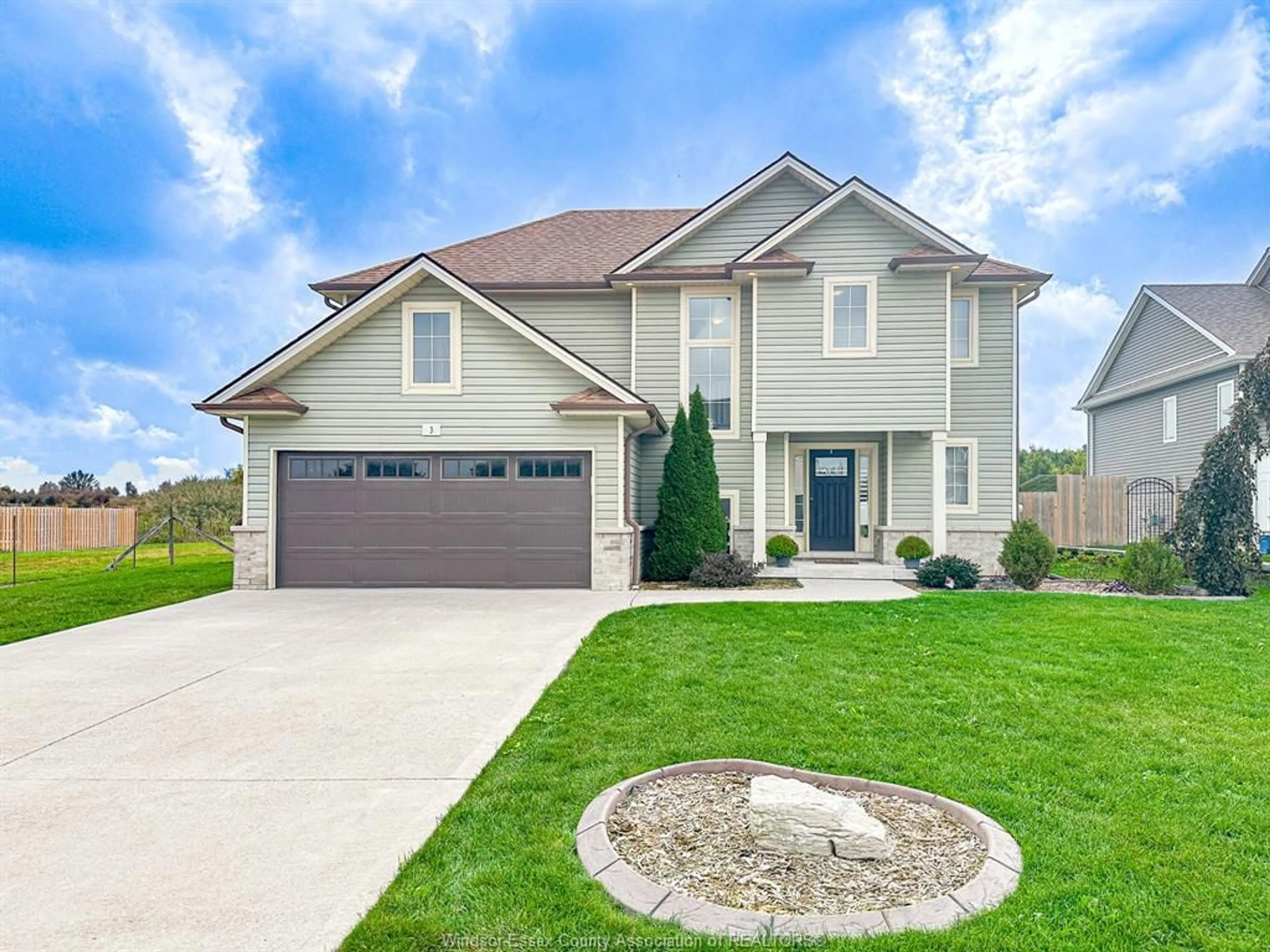 Home with brick exterior material, street for 3 JOANEY Lane, Cottam Ontario N0R 1B0