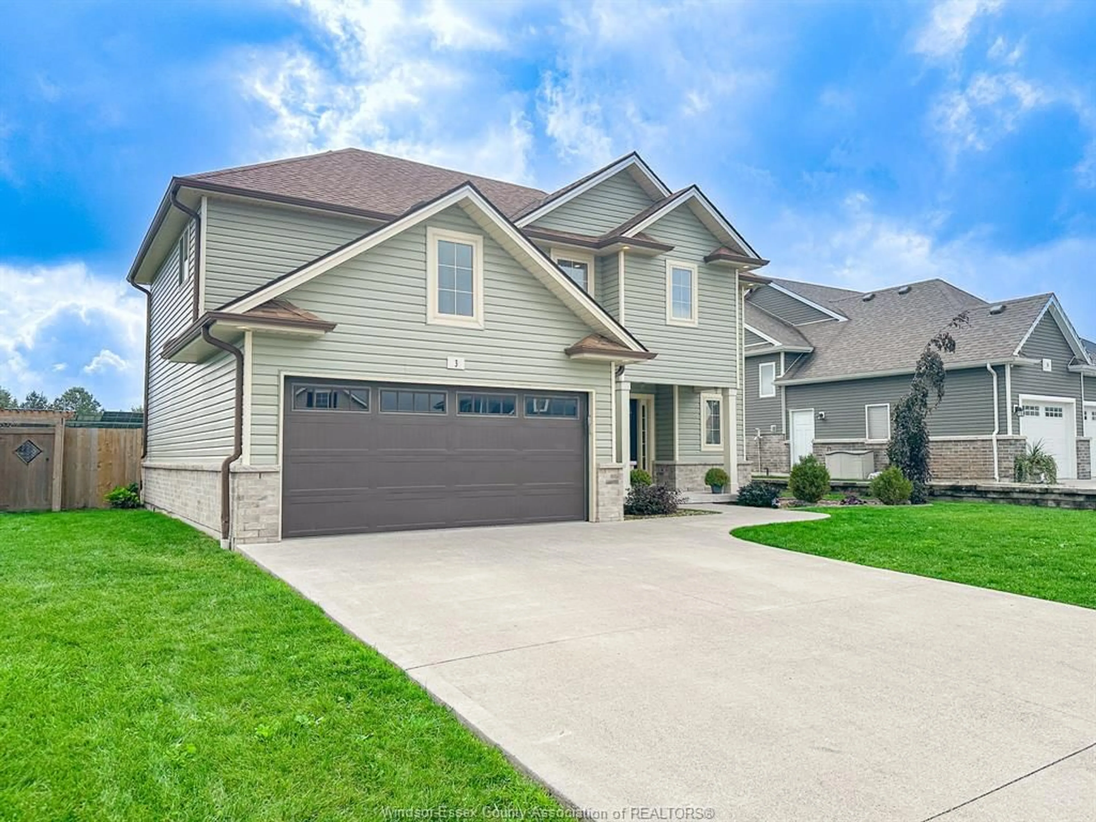 Home with vinyl exterior material, street for 3 JOANEY Lane, Cottam Ontario N0R 1B0