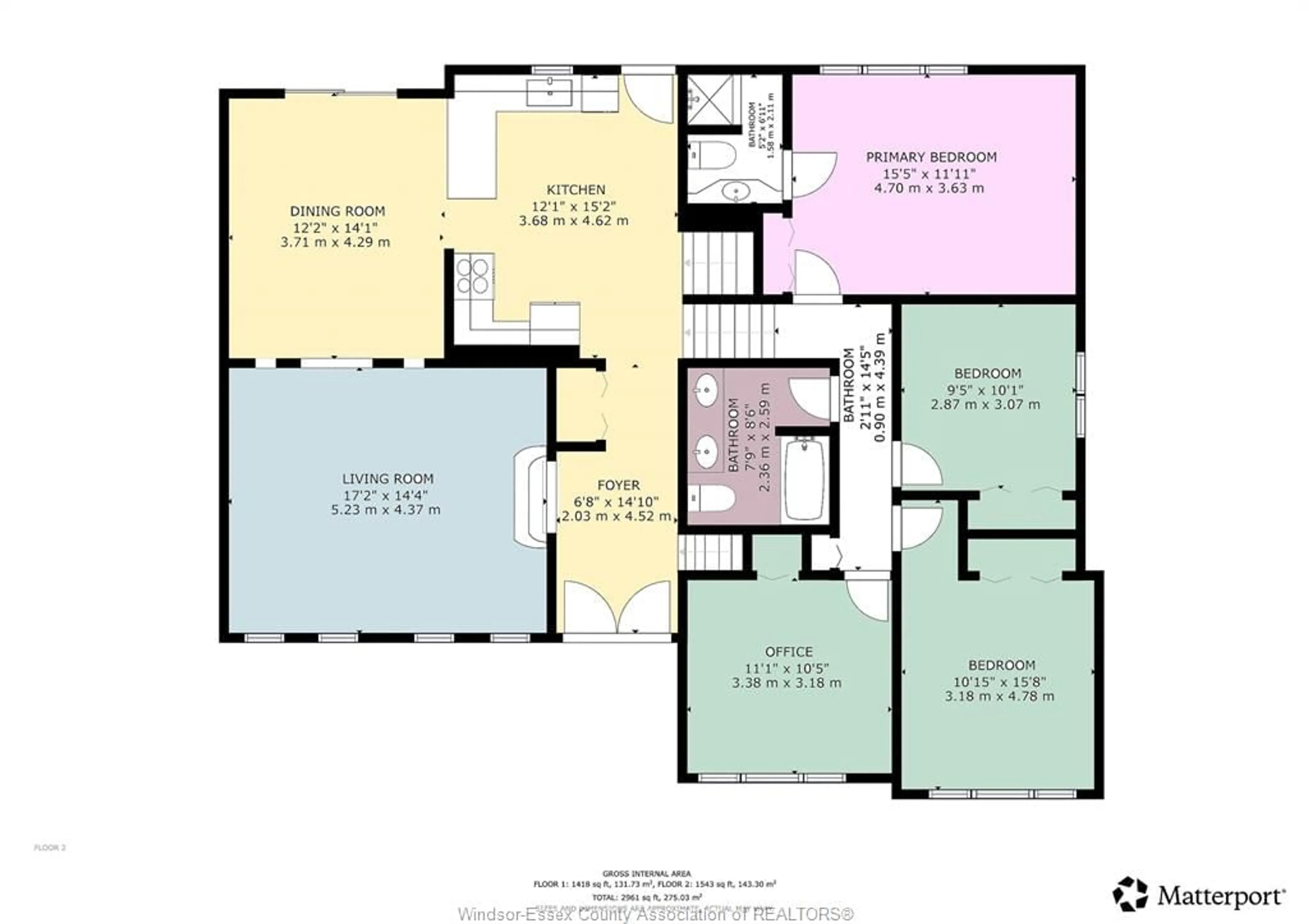 Floor plan for 4080 KENNEDY Dr, Windsor Ontario N9G 1X8