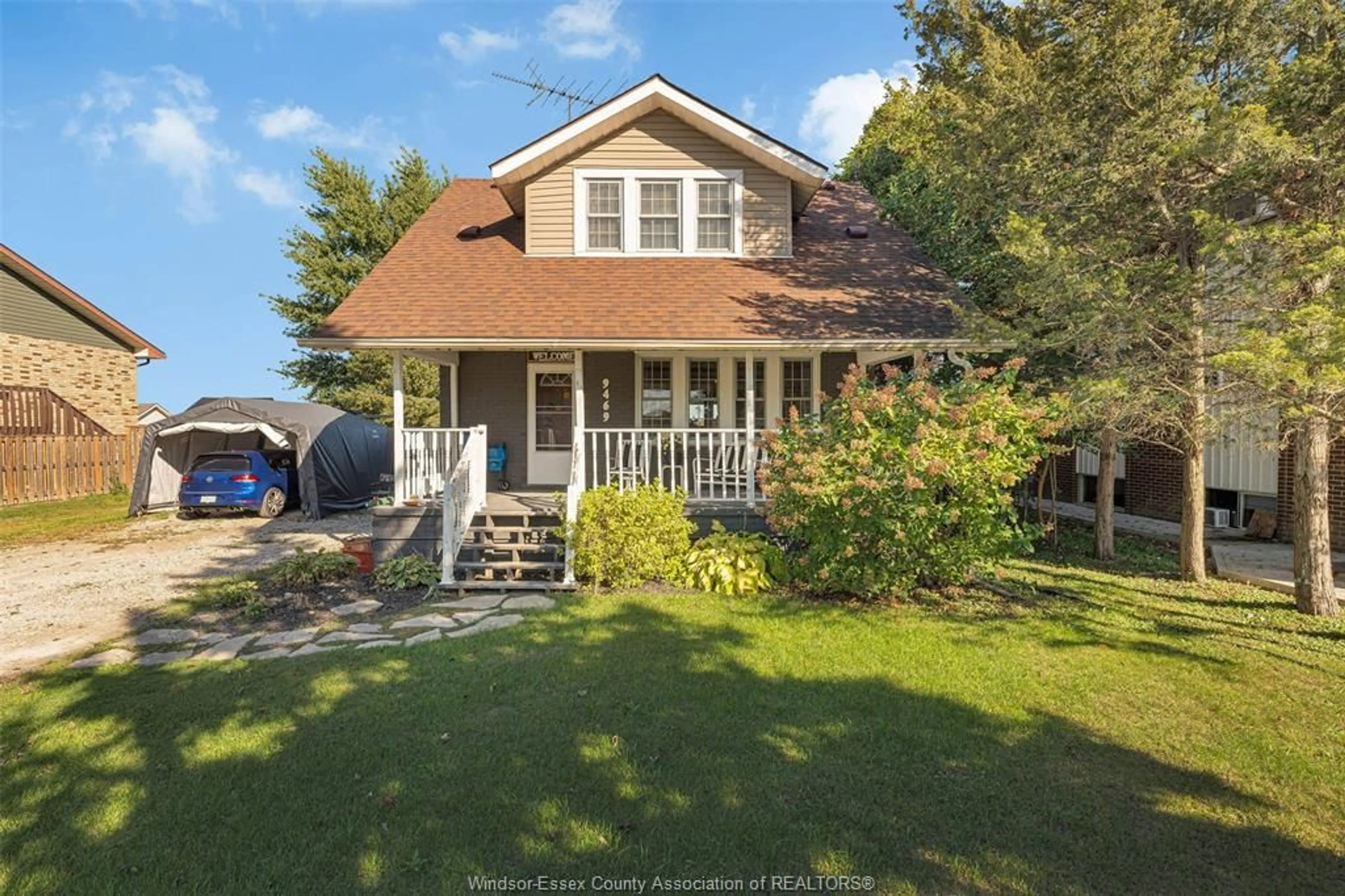 A pic from outside/outdoor area/front of a property/back of a property/a pic from drone, street for 9469 COUNTY RD 11, McGregor Ontario N0R 1J0