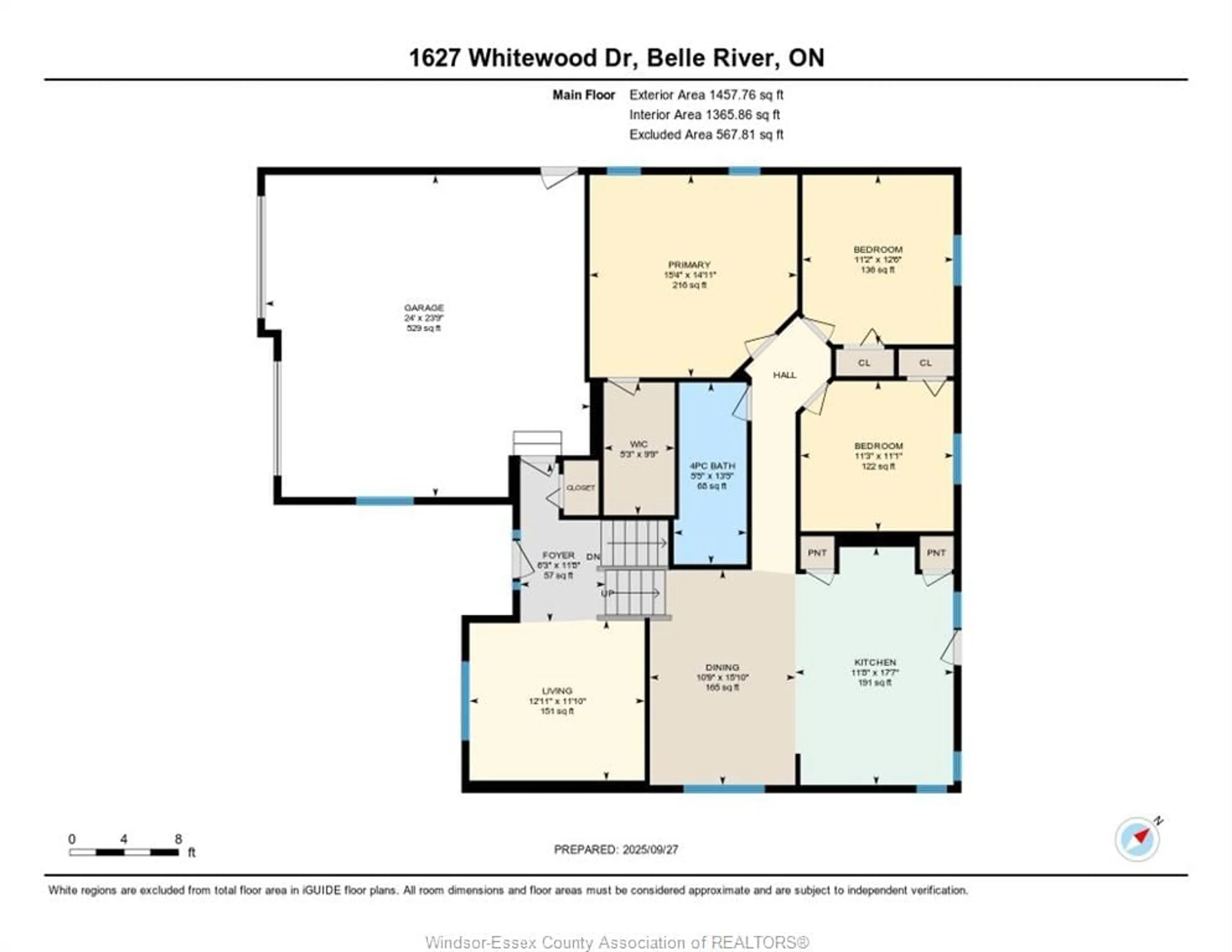 Floor plan for 1627 Whitewood, Lakeshore Ontario N0R 1A0