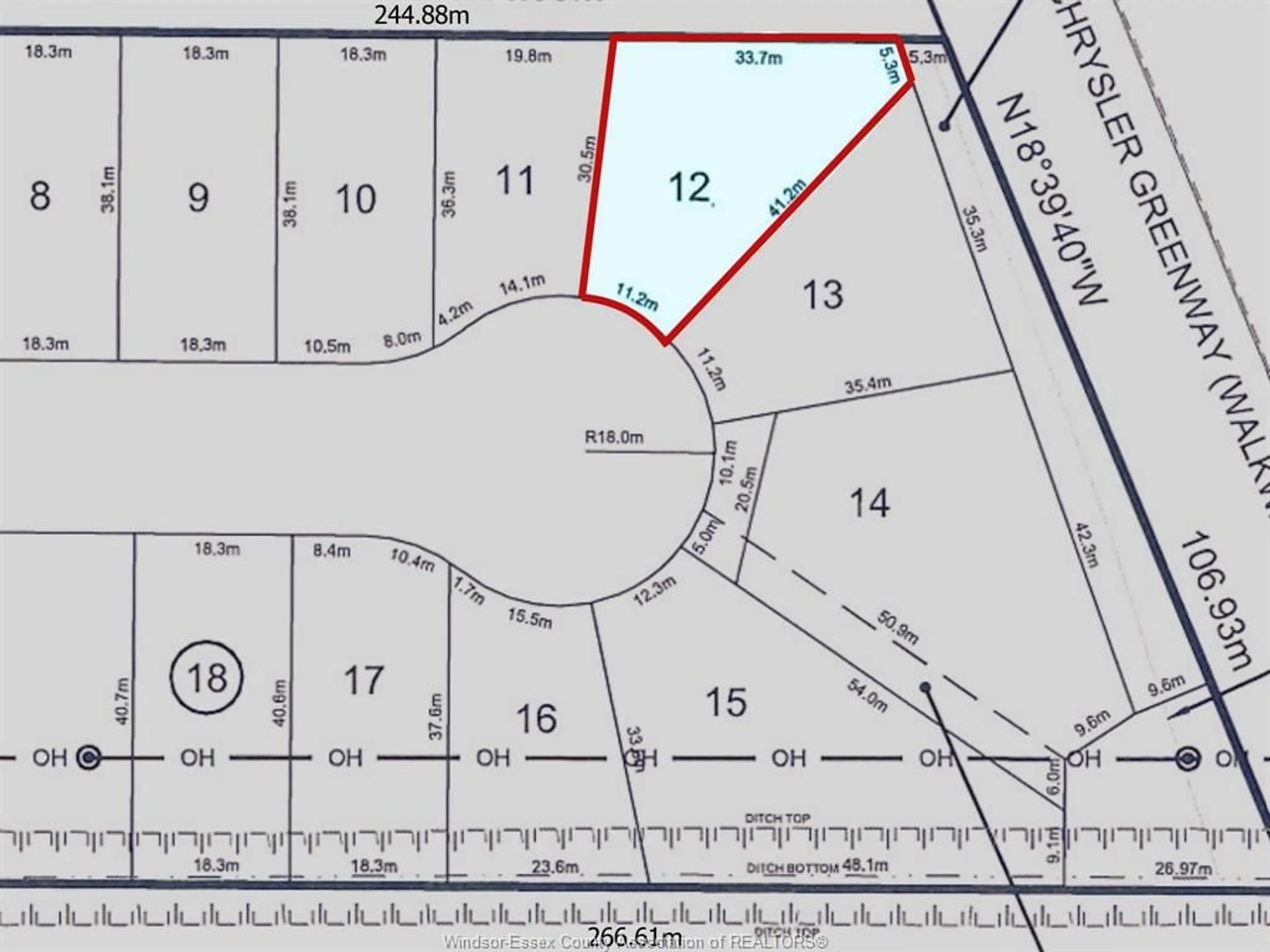 Picture of a map for LOT 12 DUCHARME Lane, McGregor Ontario N0R 1J0