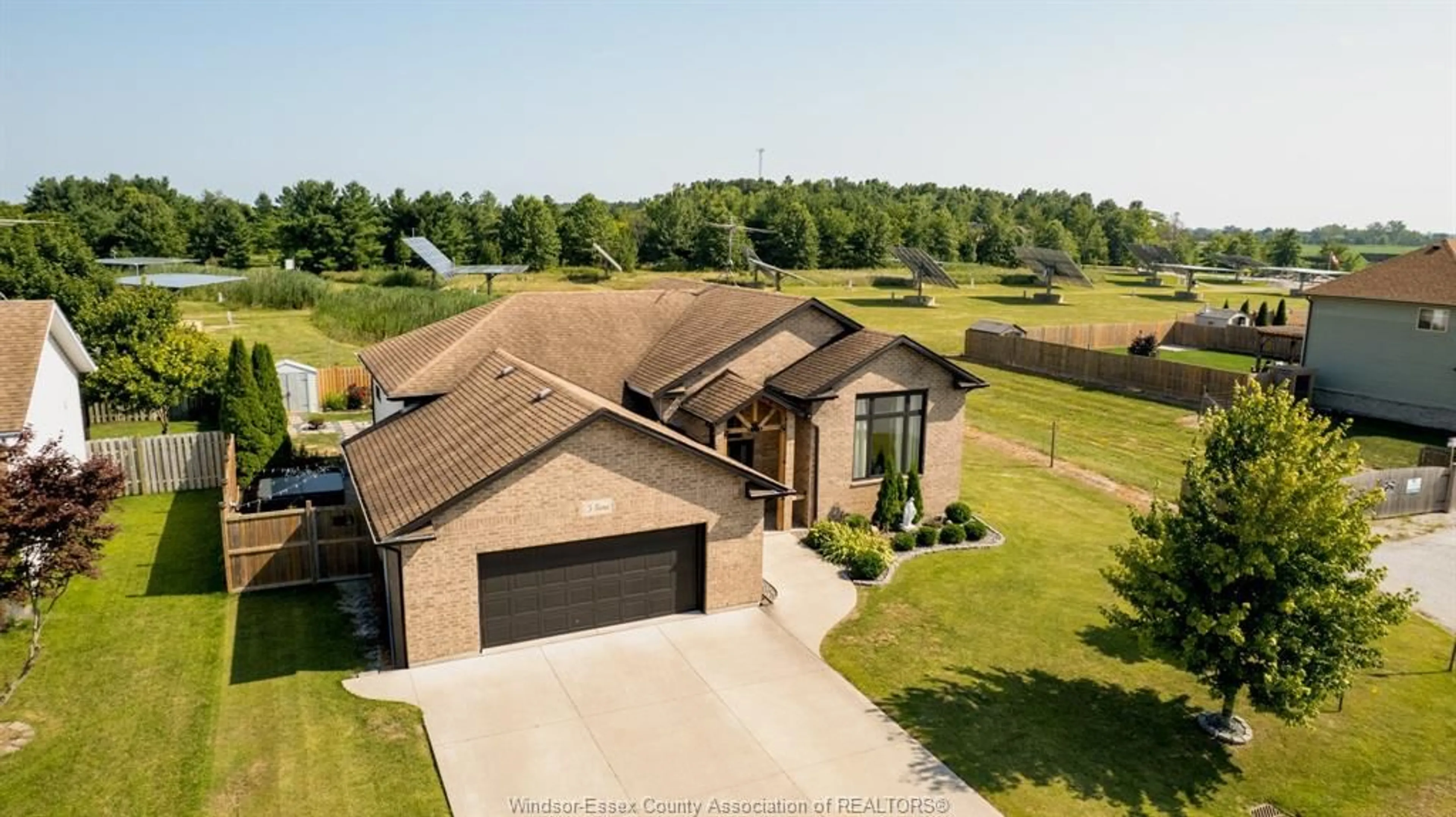 A pic from outside/outdoor area/front of a property/back of a property/a pic from drone, water/lake/river/ocean view for 3 SARA Blvd, Cottam Ontario N0R 1B0