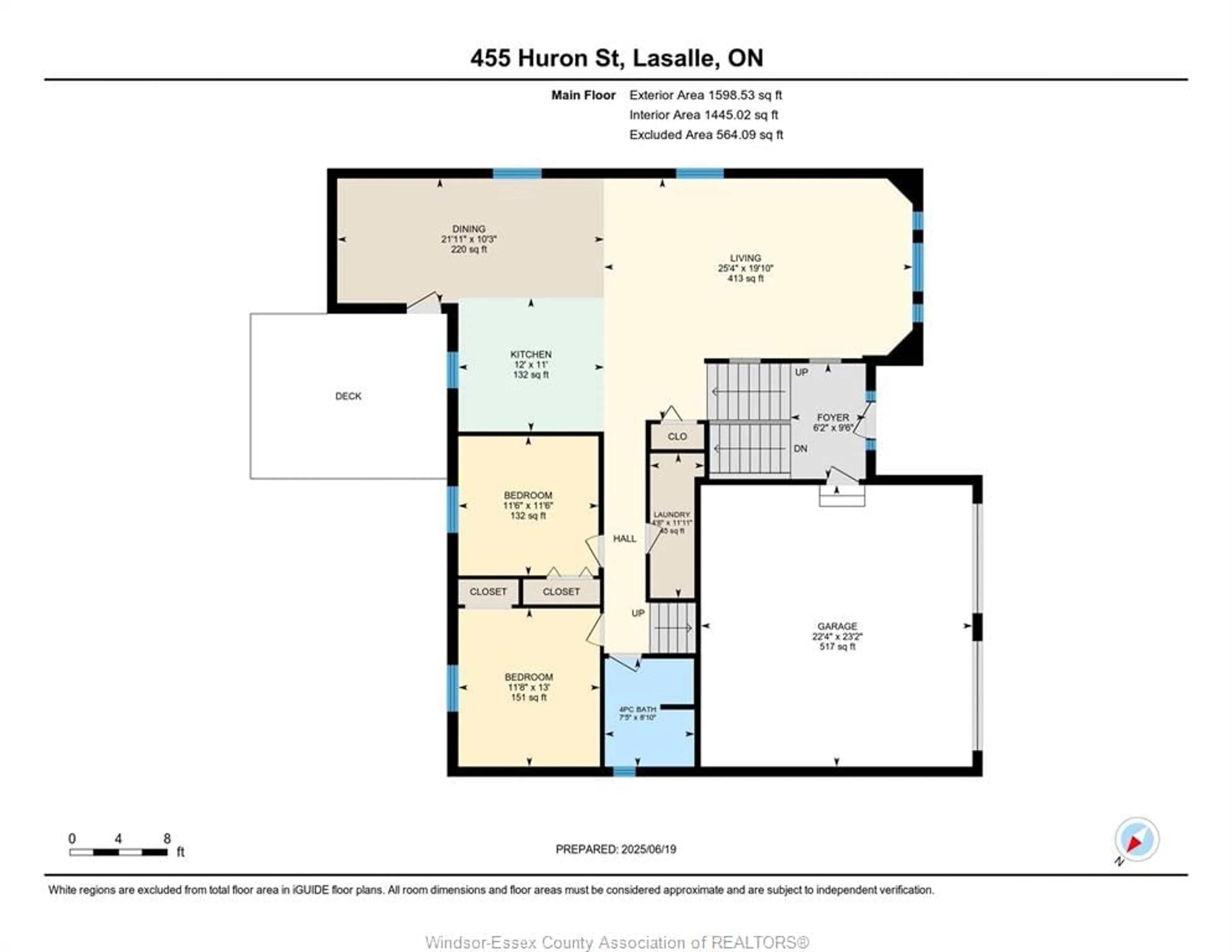 Floor plan for 455 HURON, LaSalle Ontario N9J 1J7
