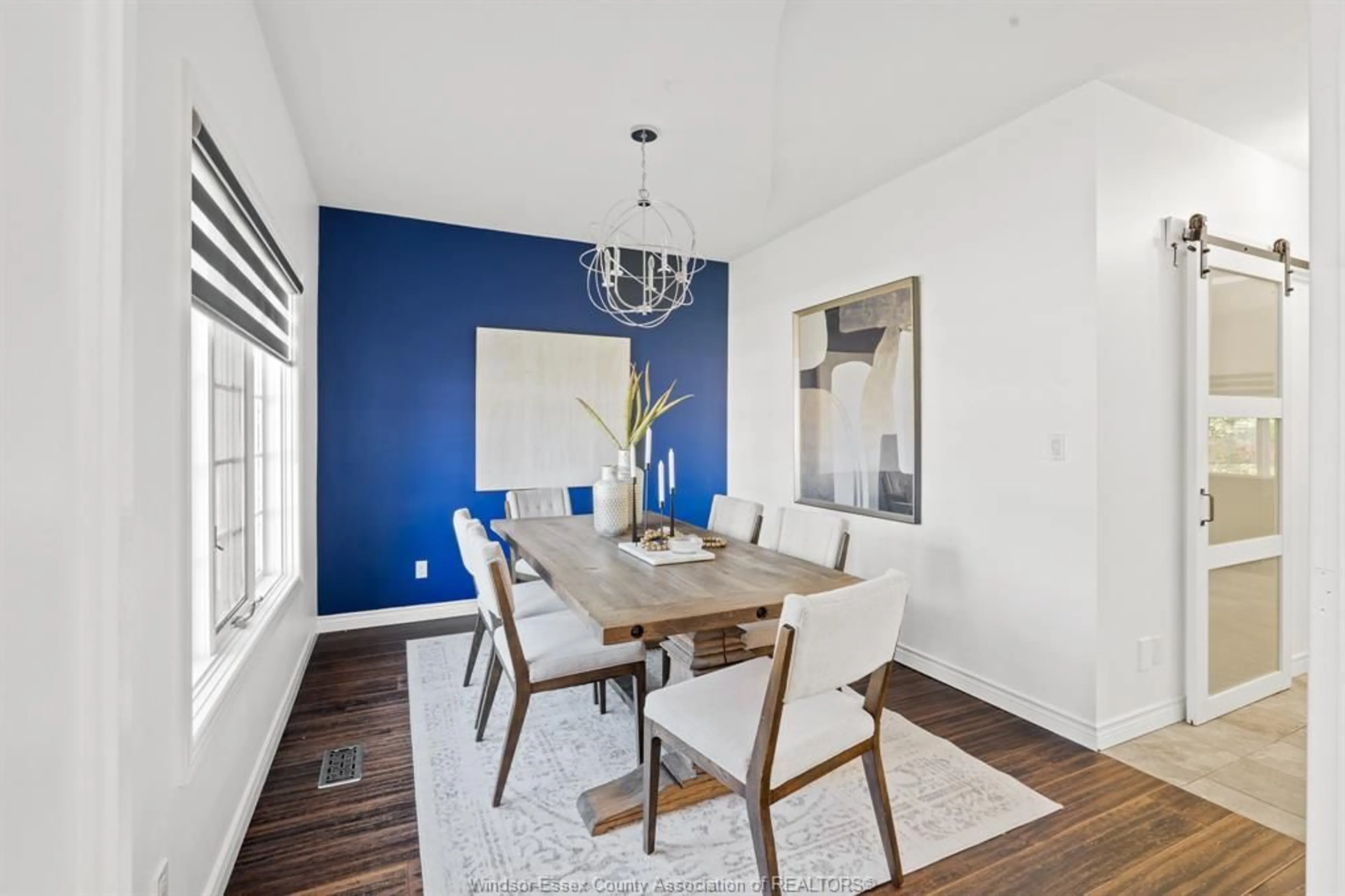 Dining room, wood/laminate floor for 415 BEACH GROVE Dr, Tecumseh Ontario N8N 1K6