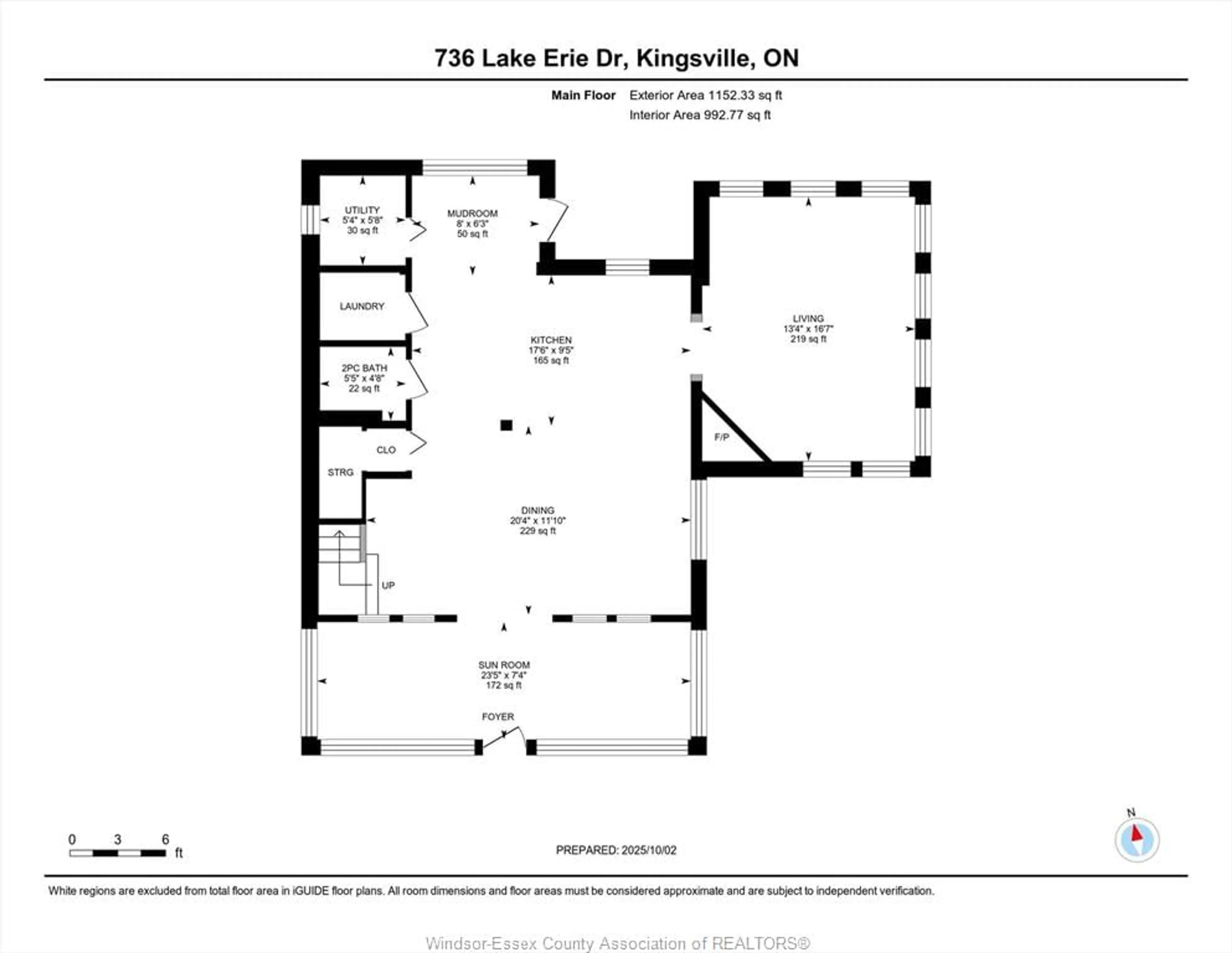 Floor plan for 736 Lake Erie Dr, Kingsville Ontario N9Y 2P9