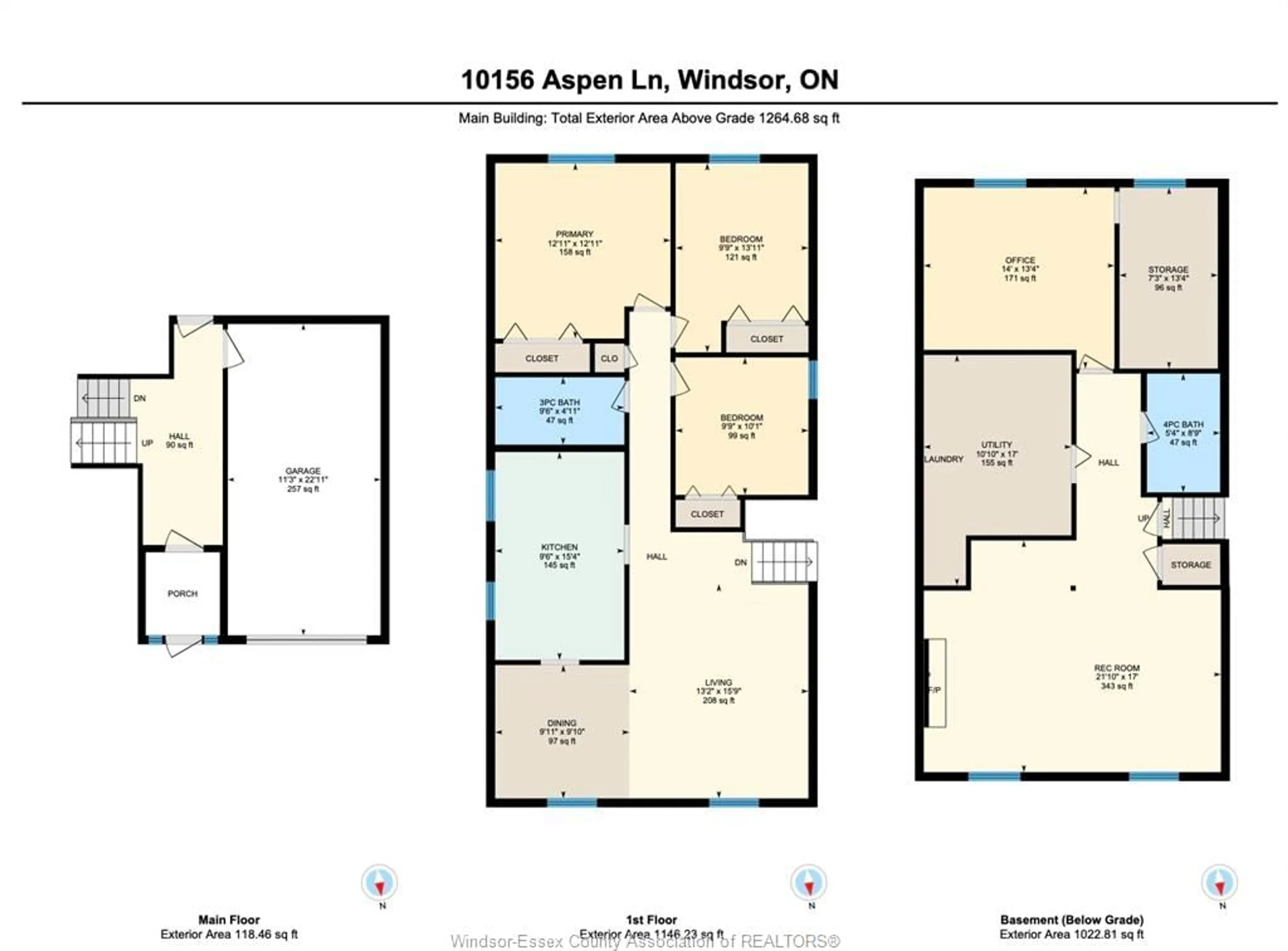 Floor plan for 10156 ASPEN Lane, Windsor Ontario N8R 2B8