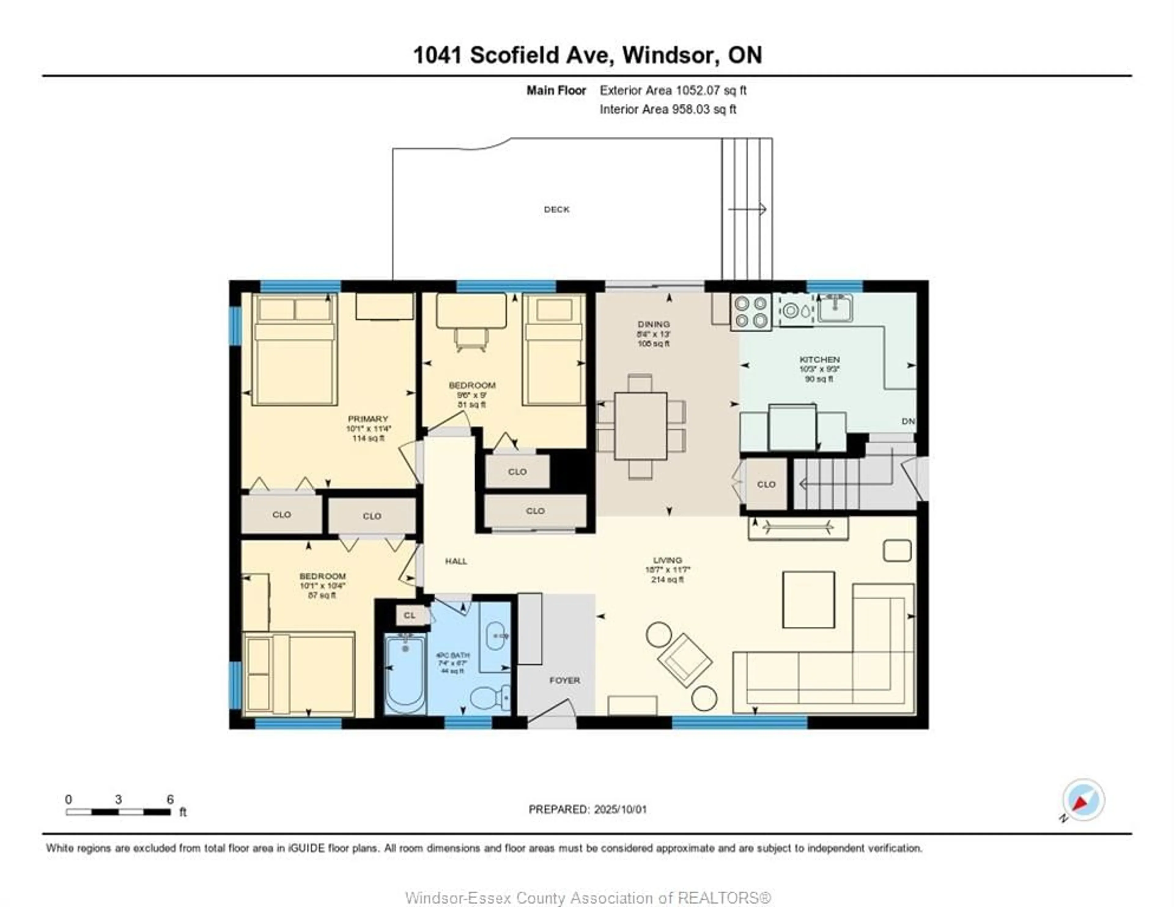 Floor plan for 1041 SCOFIELD Ave, Windsor Ontario N9G 1L6