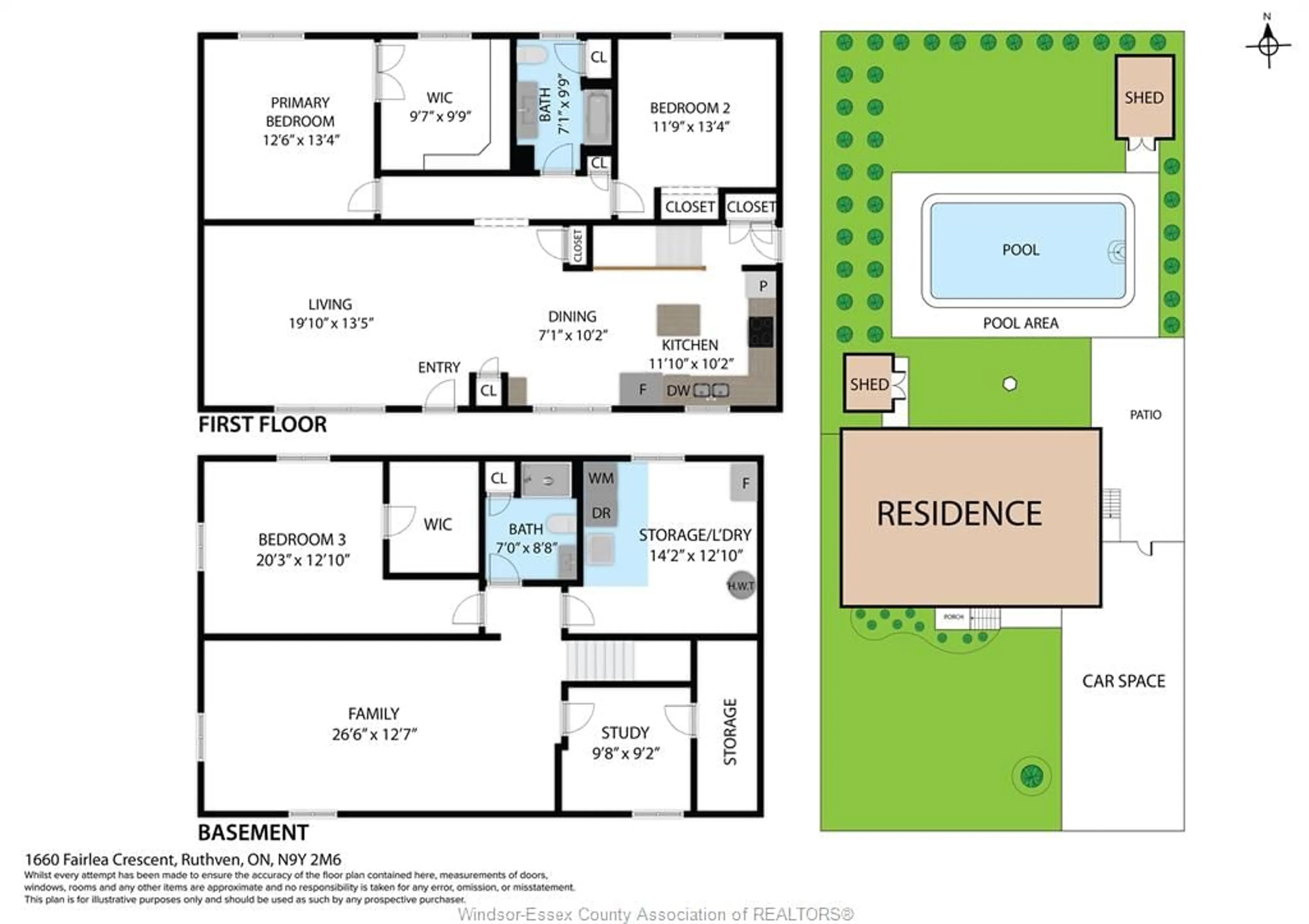 Floor plan for 1660 Fairlea, Ruthven Ontario N0P 2G0