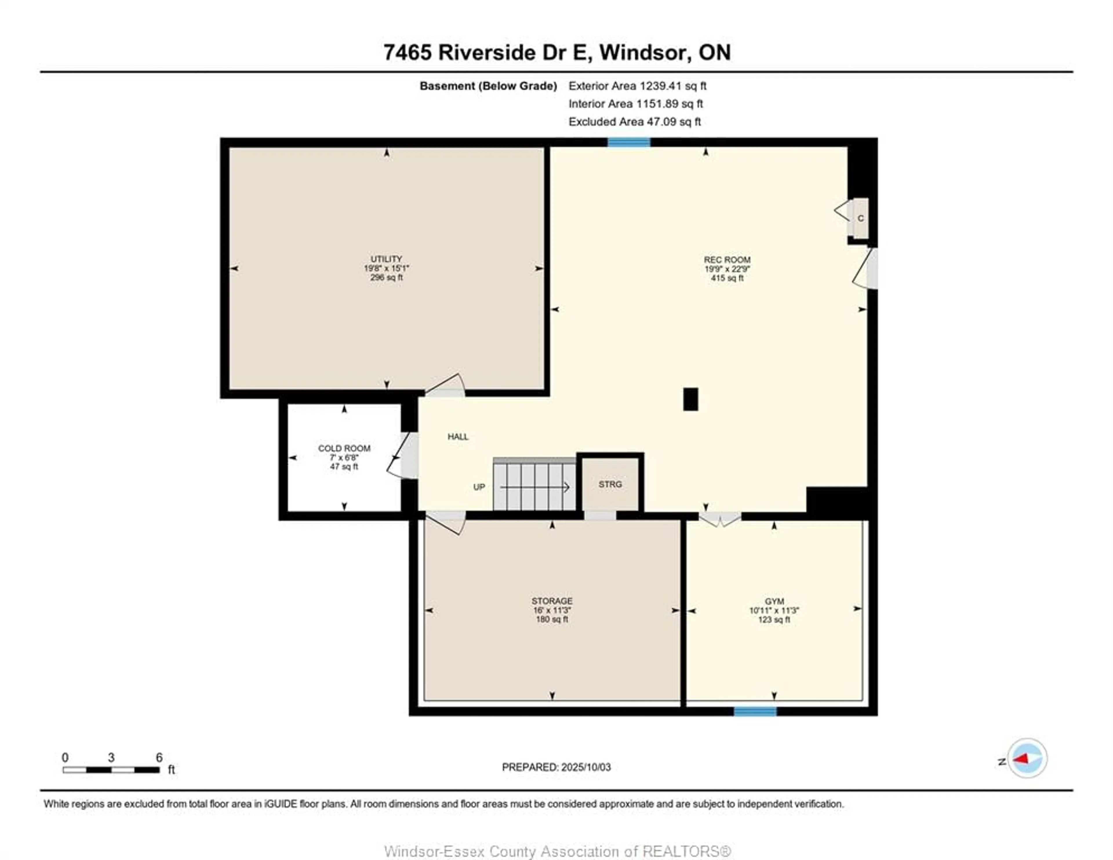 Floor plan for 7465 RIVERSIDE, Windsor Ontario N8S 1C8