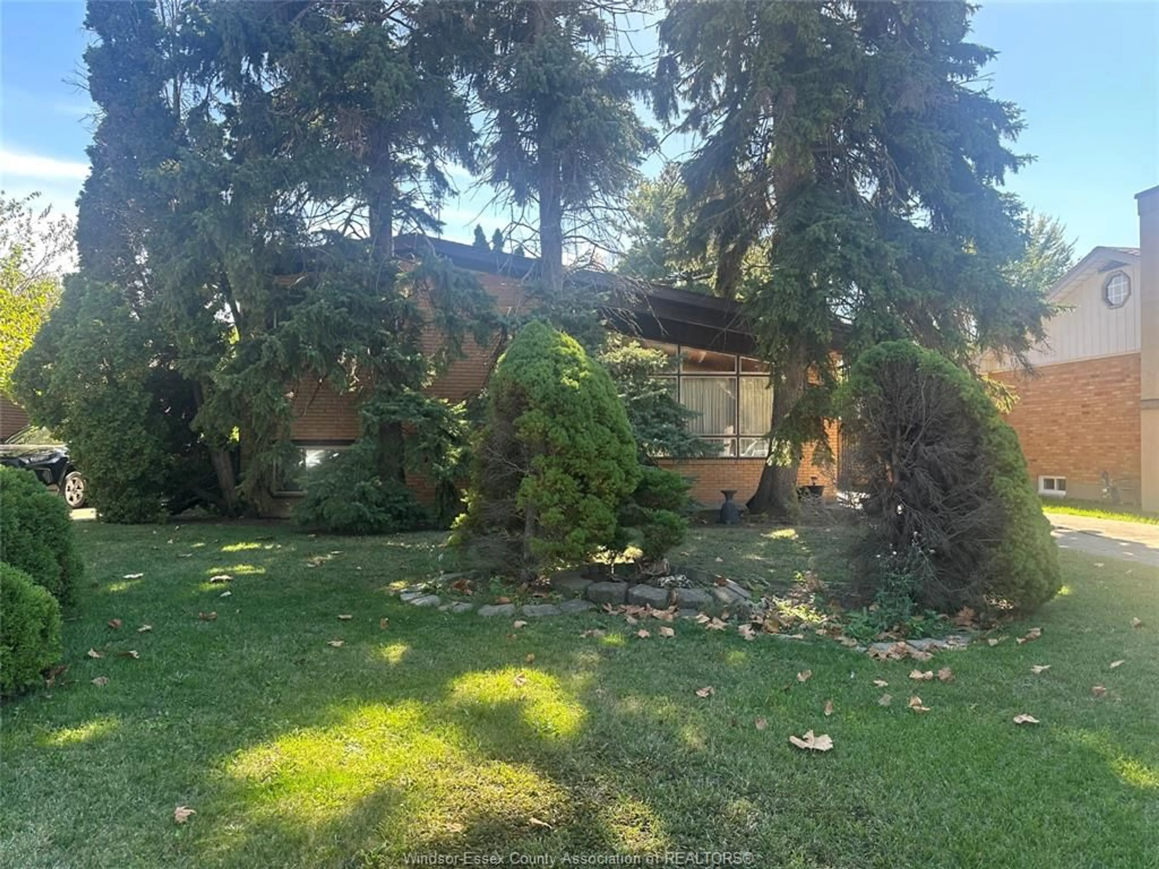 A pic from outside/outdoor area/front of a property/back of a property/a pic from drone, forest/trees view for 8795 MENARD St, Windsor Ontario N8S 1W3
