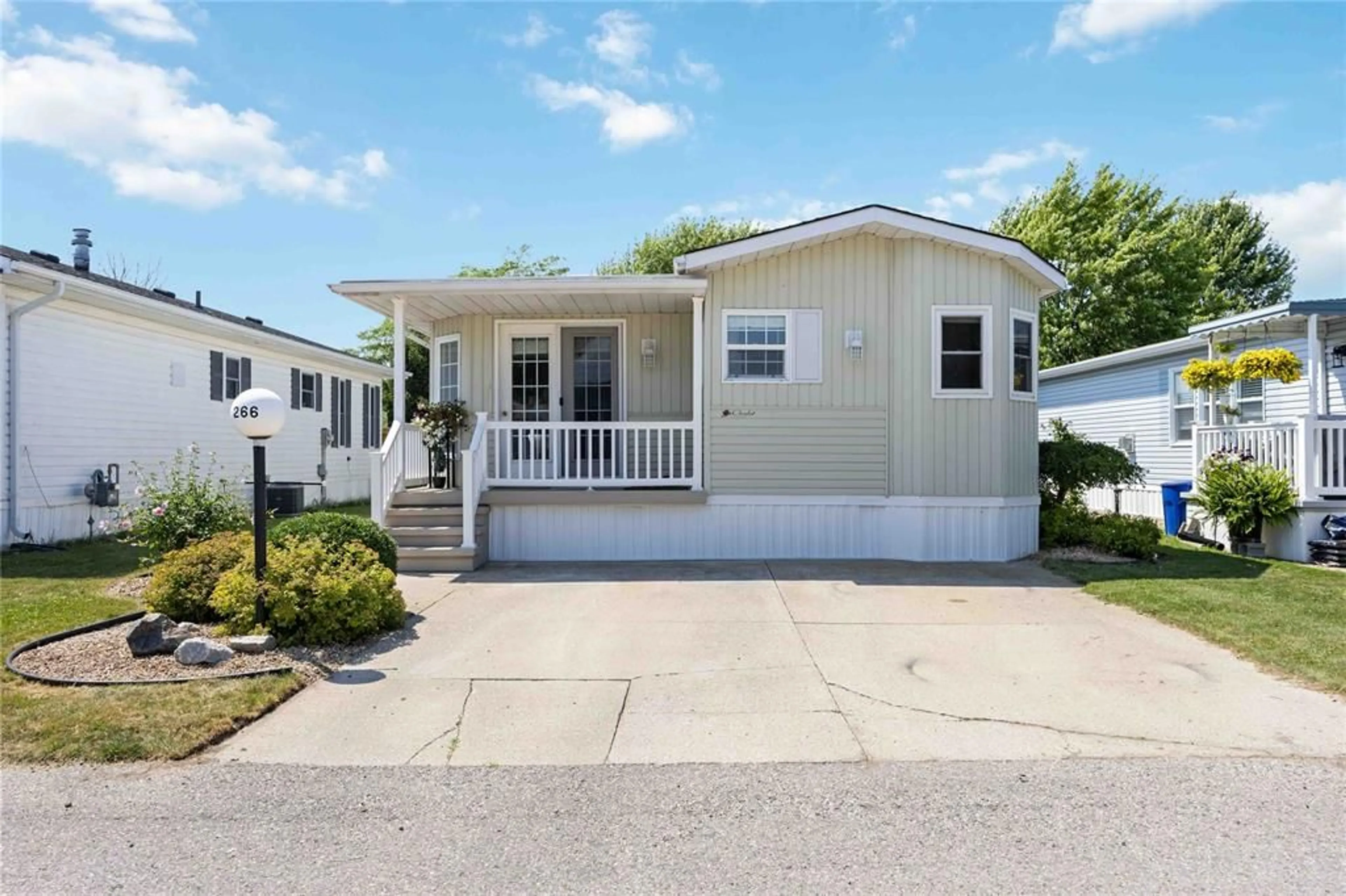 Home with vinyl exterior material, street for 5700 Blackwell Sideroad #266, Sarnia Ontario N7W 1B7