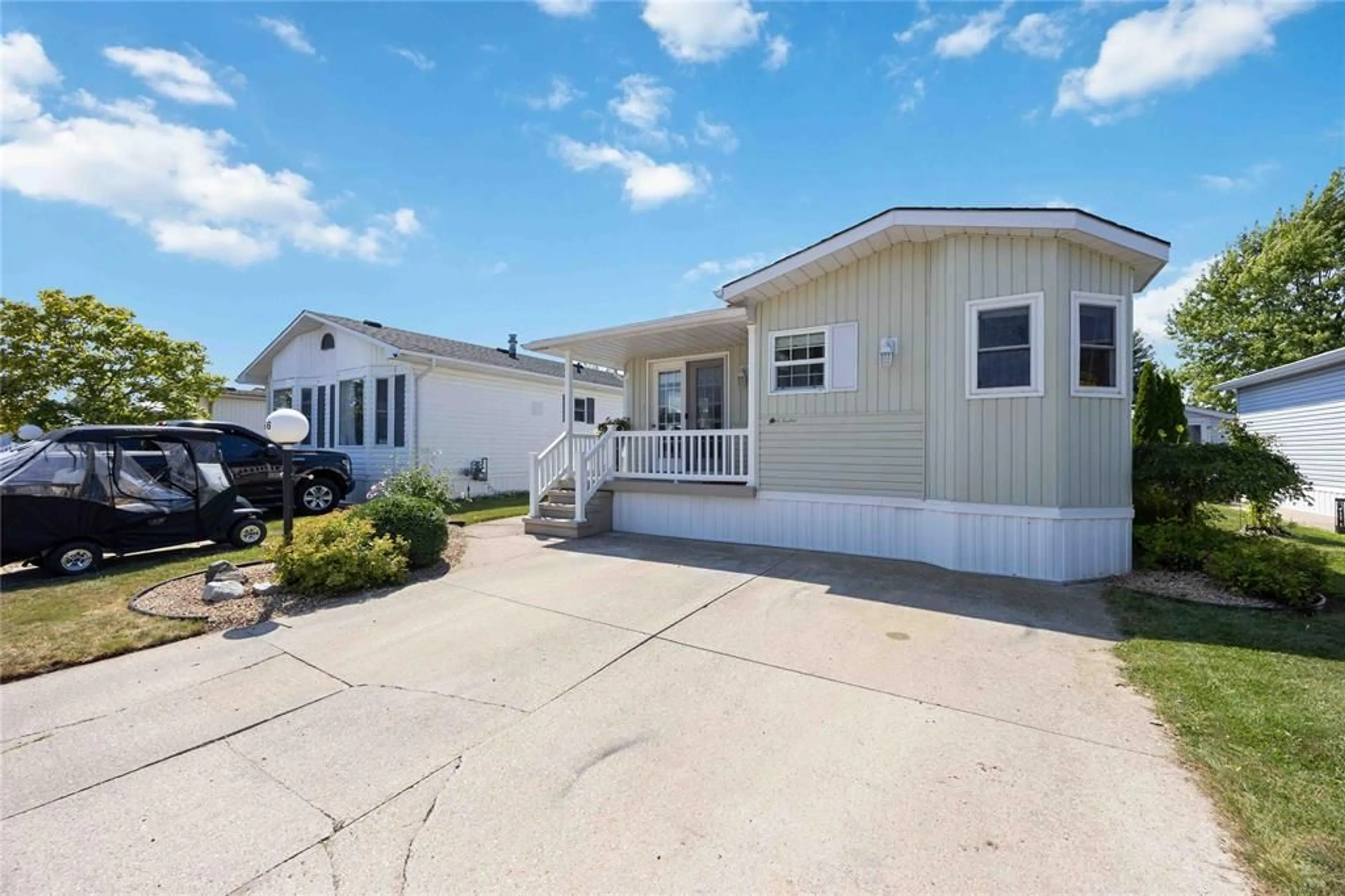 Home with vinyl exterior material, street for 5700 Blackwell Sideroad #266, Sarnia Ontario N7W 1B7