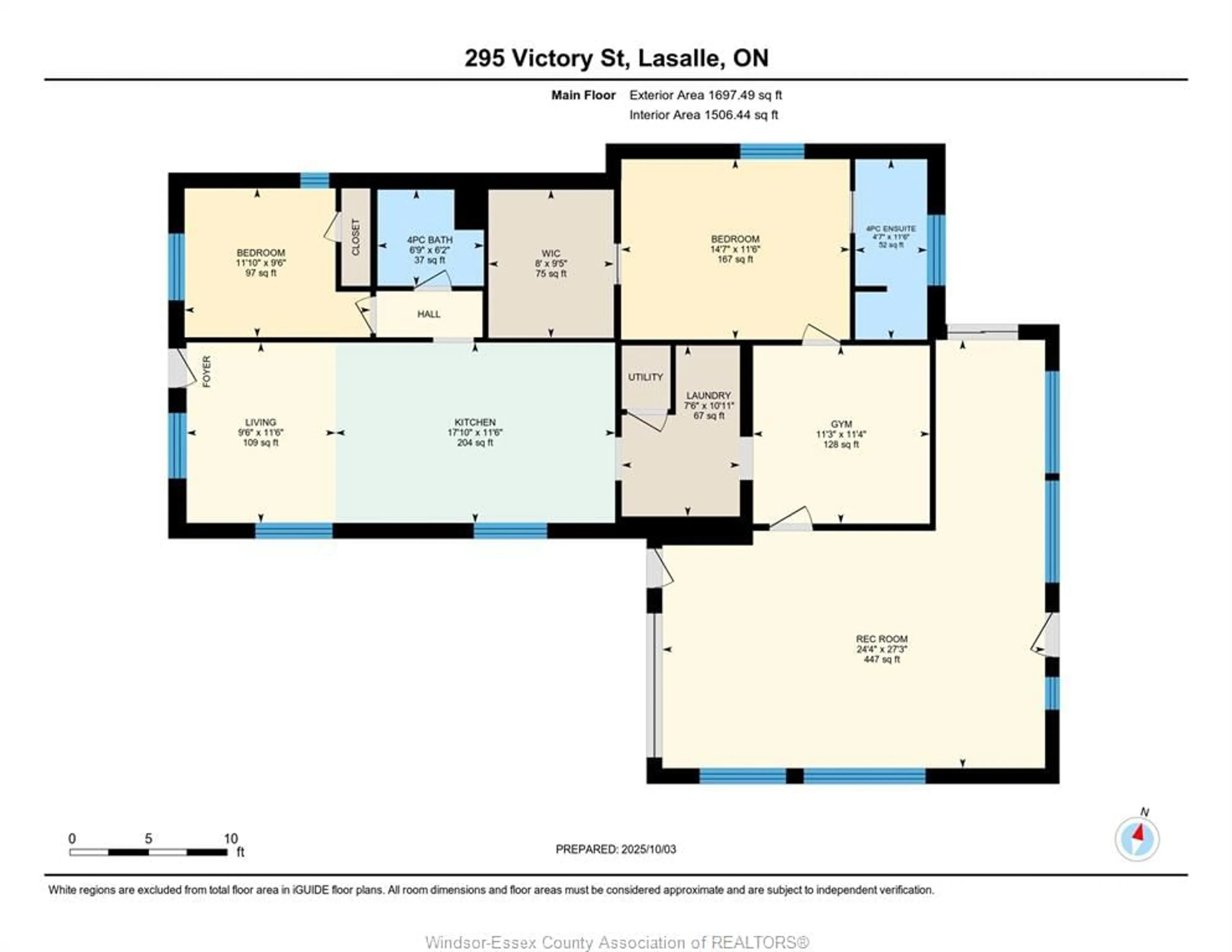 Floor plan for 295 VICTORY St, LaSalle Ontario N9J 1V5