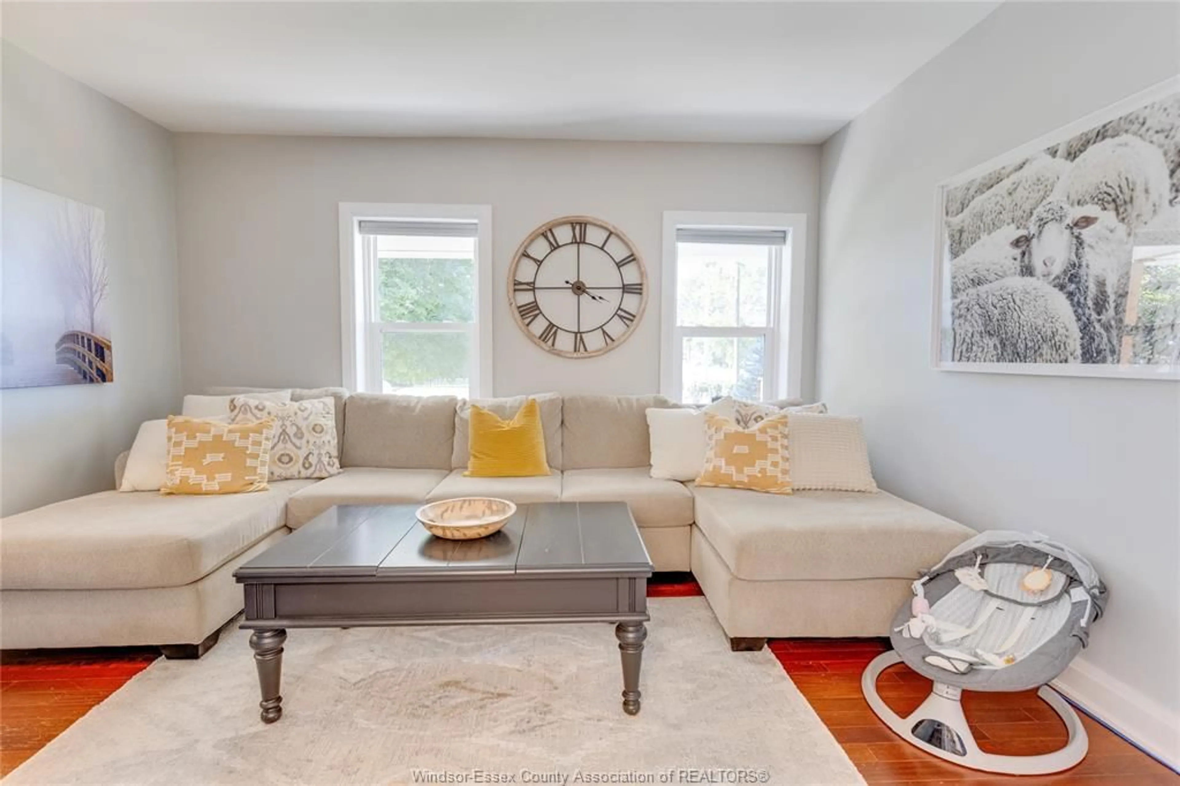 Living room with furniture, unknown for 911 Mersea Rd 7, Mersea Ontario N8H 3V8