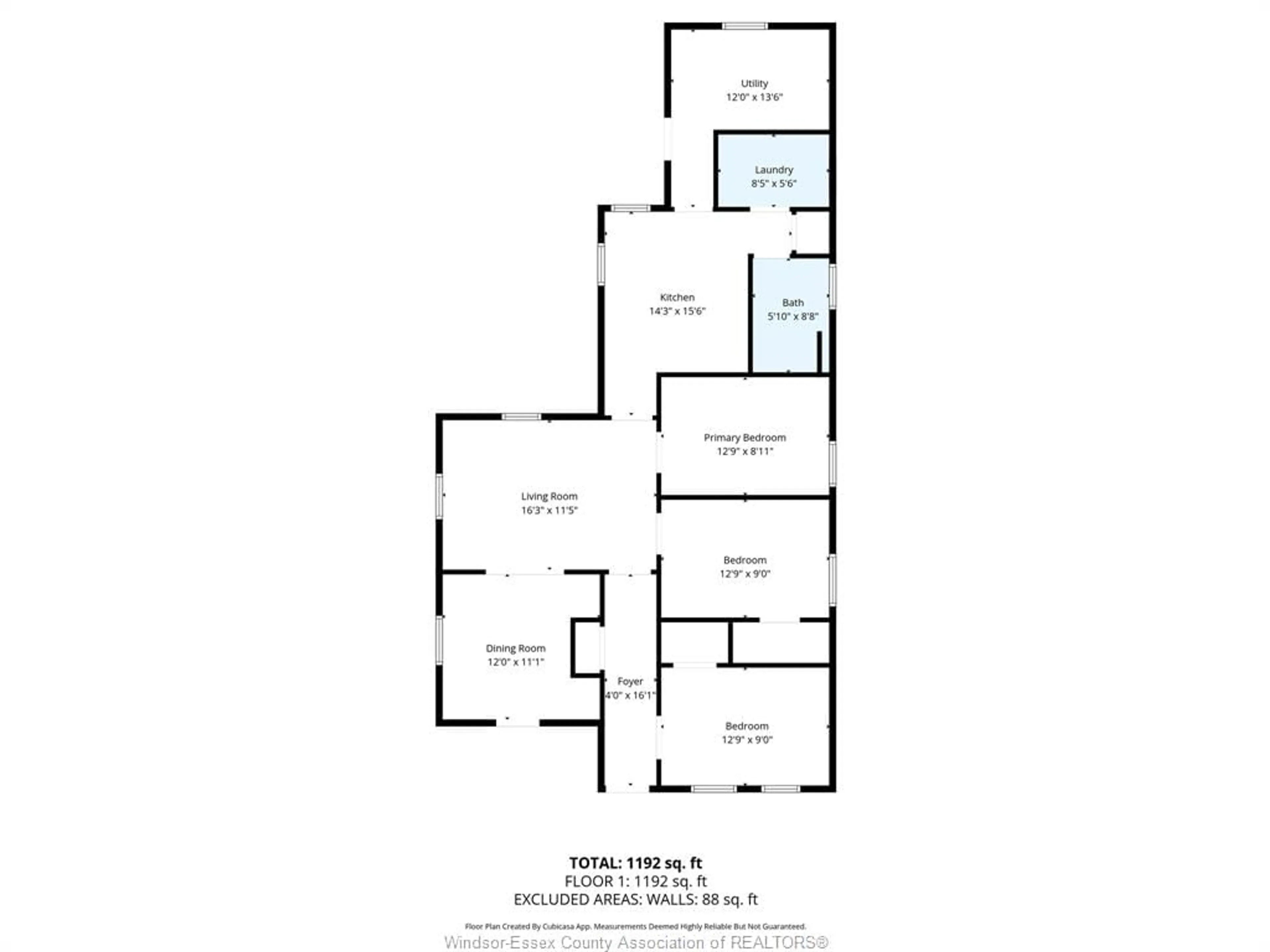 Floor plan for 1251 MONMOUTH, Windsor Ontario N8Y 3M2