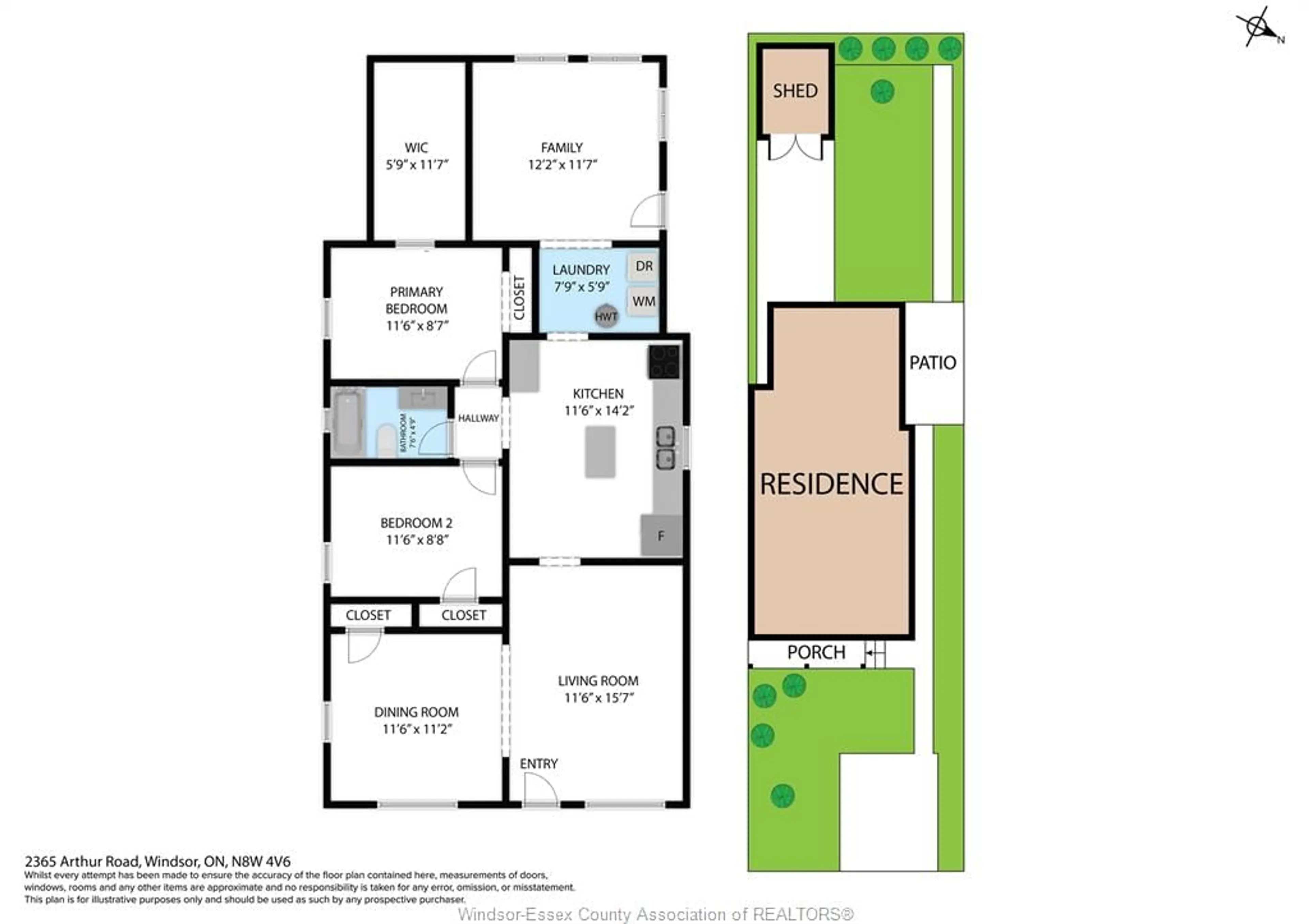 Floor plan for 2365 Arthur Rd, Windsor Ontario N8W 4V6