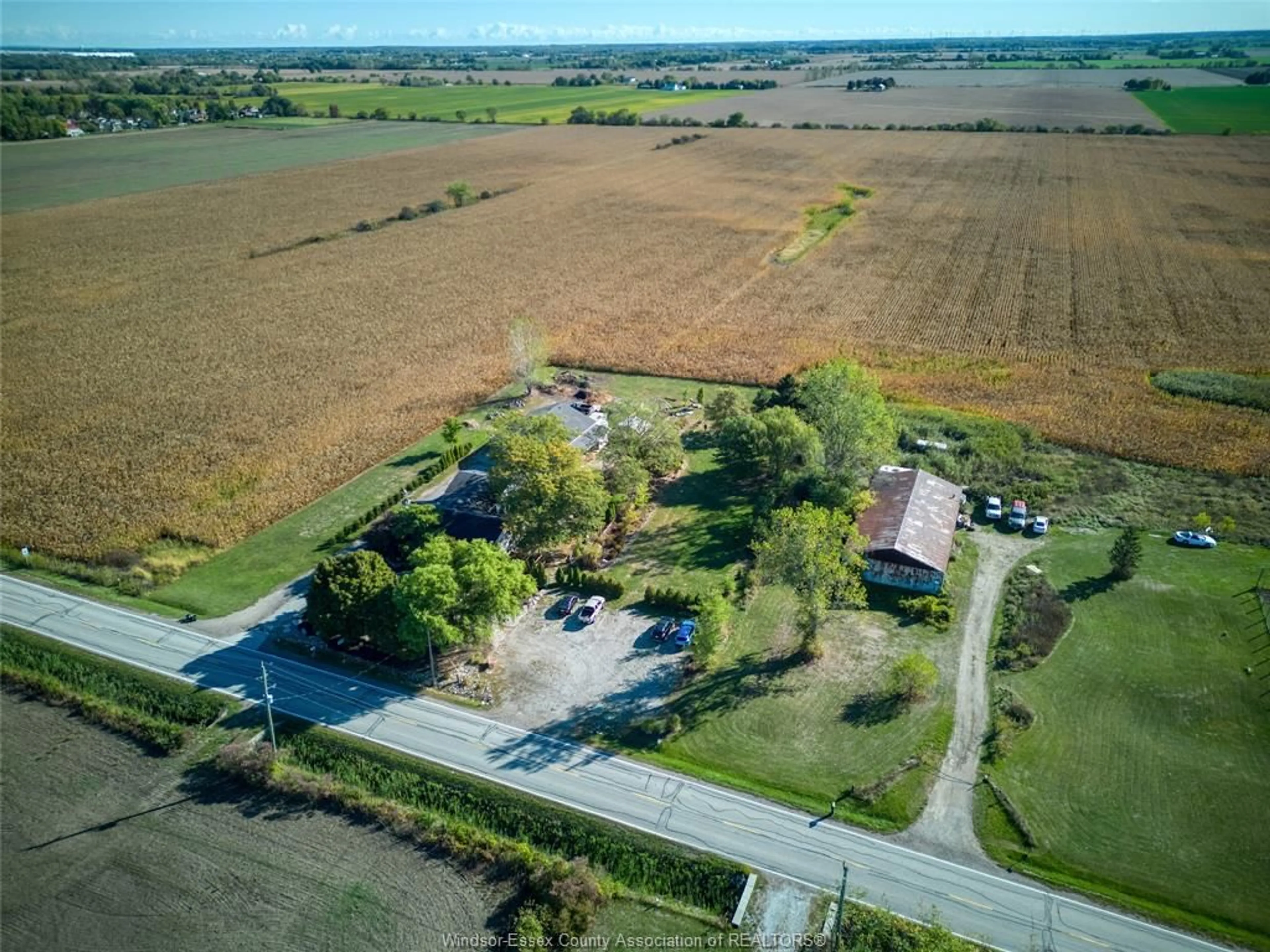 A pic from outside/outdoor area/front of a property/back of a property/a pic from drone, street for 4774 8TH CONCESSION RR3, Windsor Ontario N0R 1K0