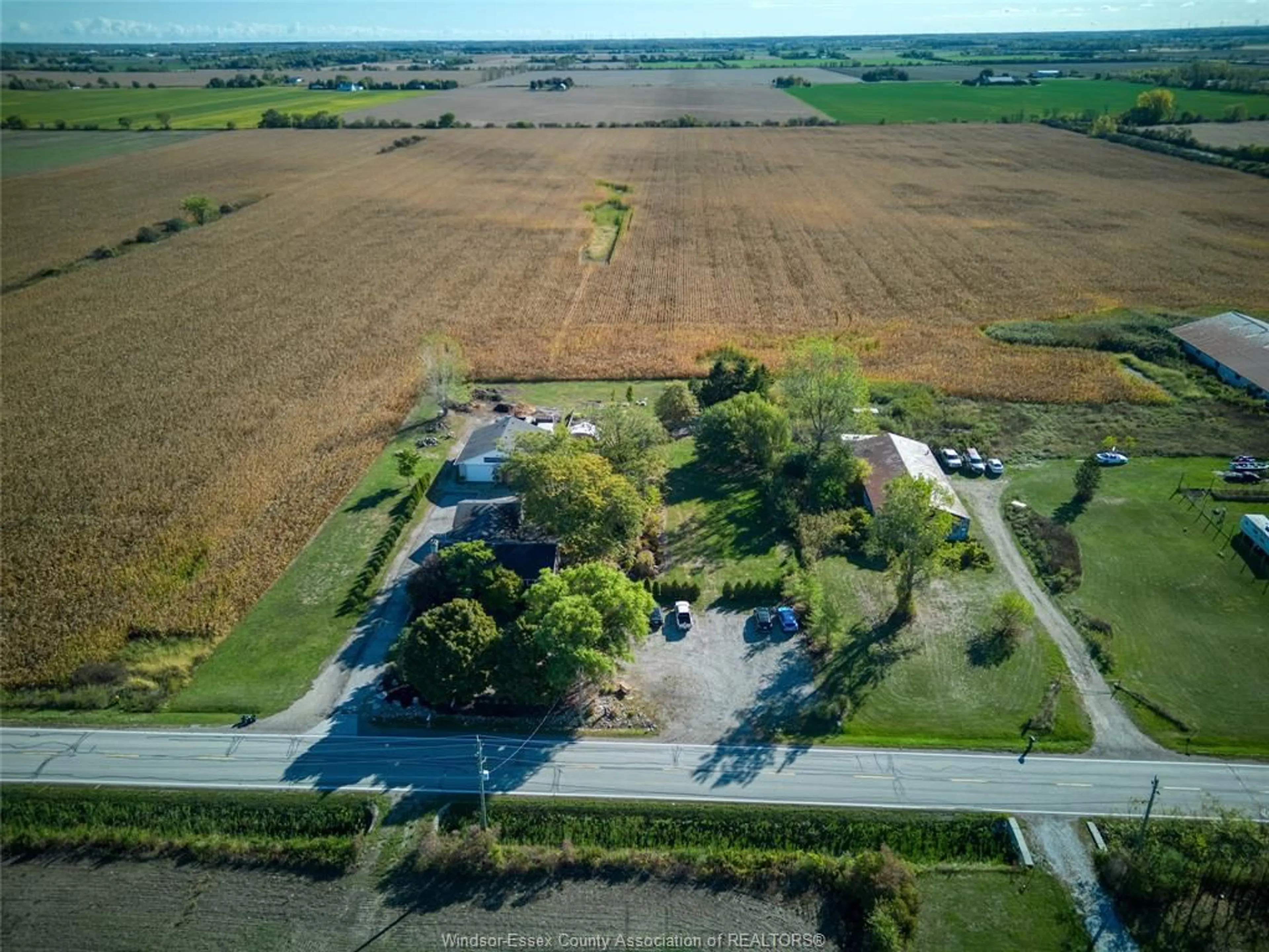 A pic from outside/outdoor area/front of a property/back of a property/a pic from drone, street for 4774 8TH CONCESSION RR3, Windsor Ontario N0R 1K0