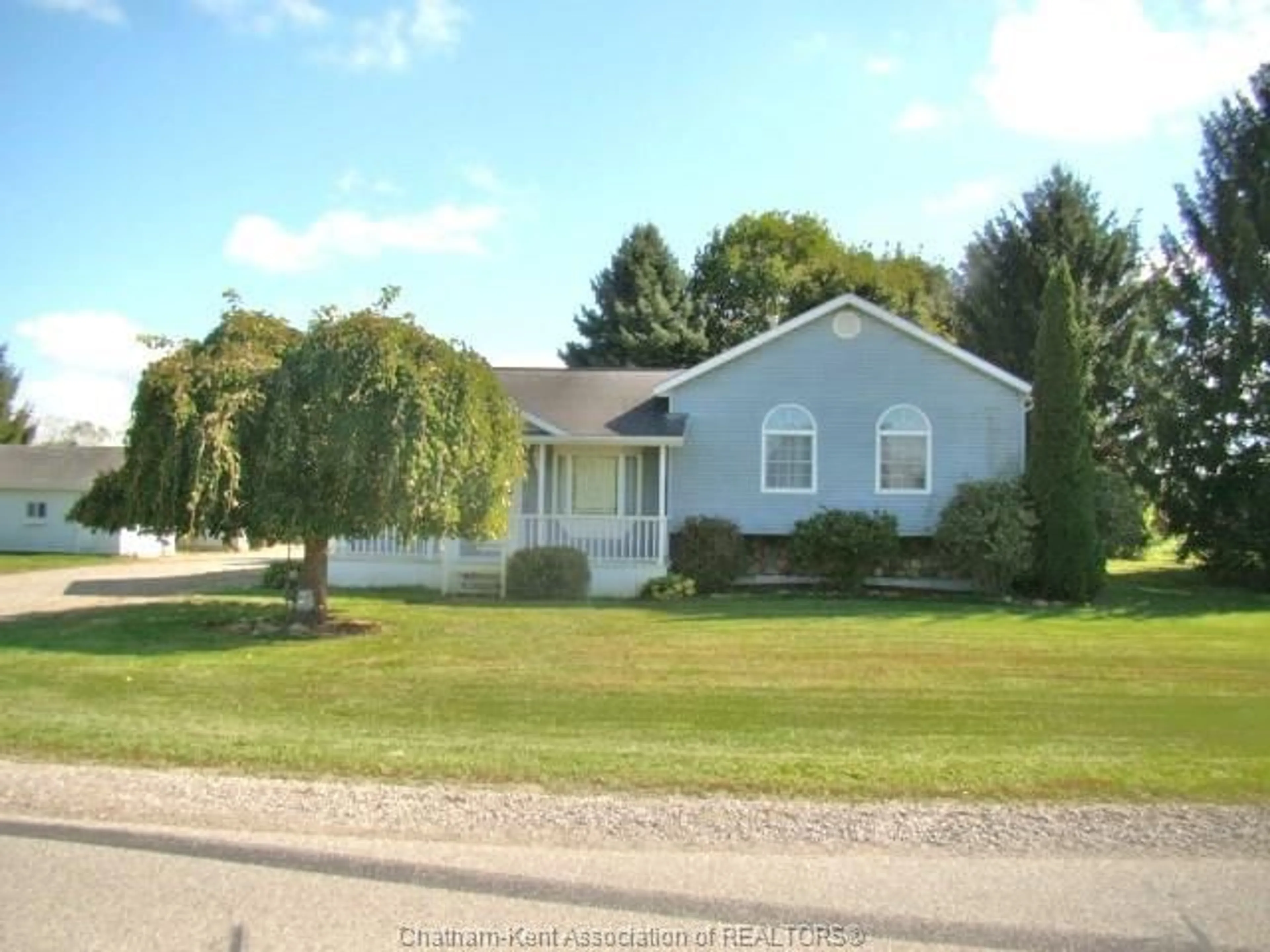 Home with vinyl exterior material, street for 12944 GOSNELL Line, Ridgetown Ontario N0P 2C0