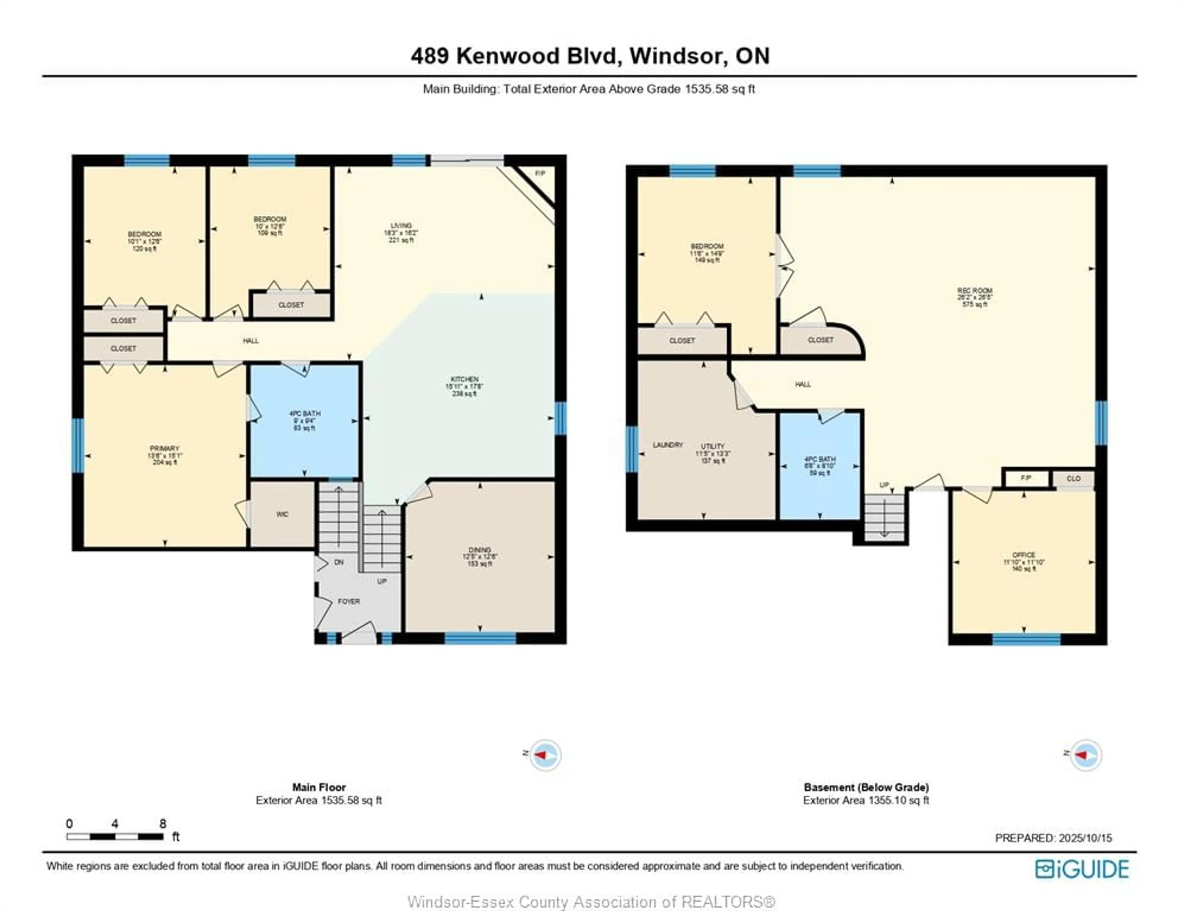 Floor plan for 489 Kenwood Blvd., LaSalle Ontario N9J 2L8