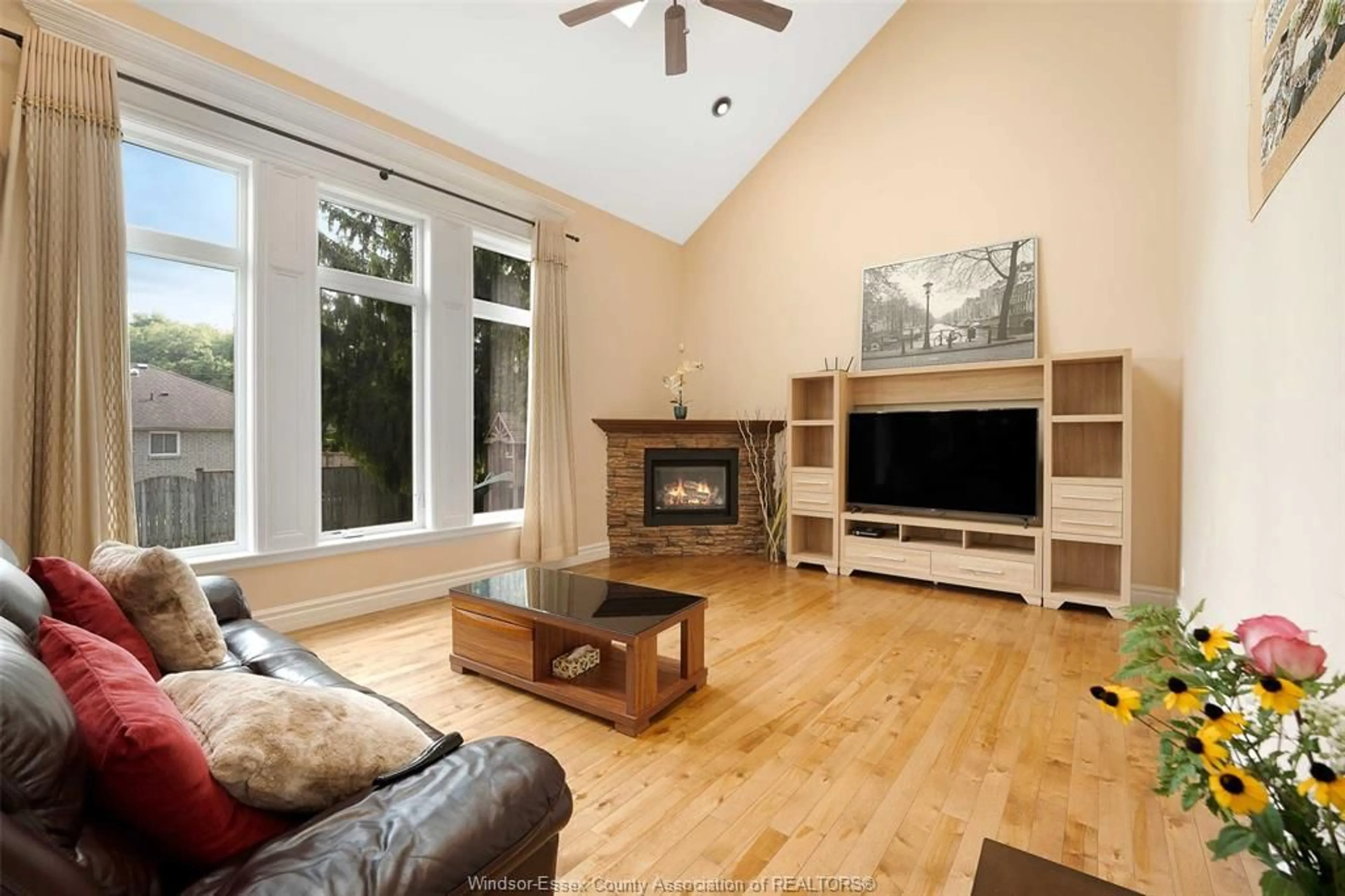 Living room with furniture, wood/laminate floor for 2895 BROOKLYN Ave, LaSalle Ontario N9H 1C7