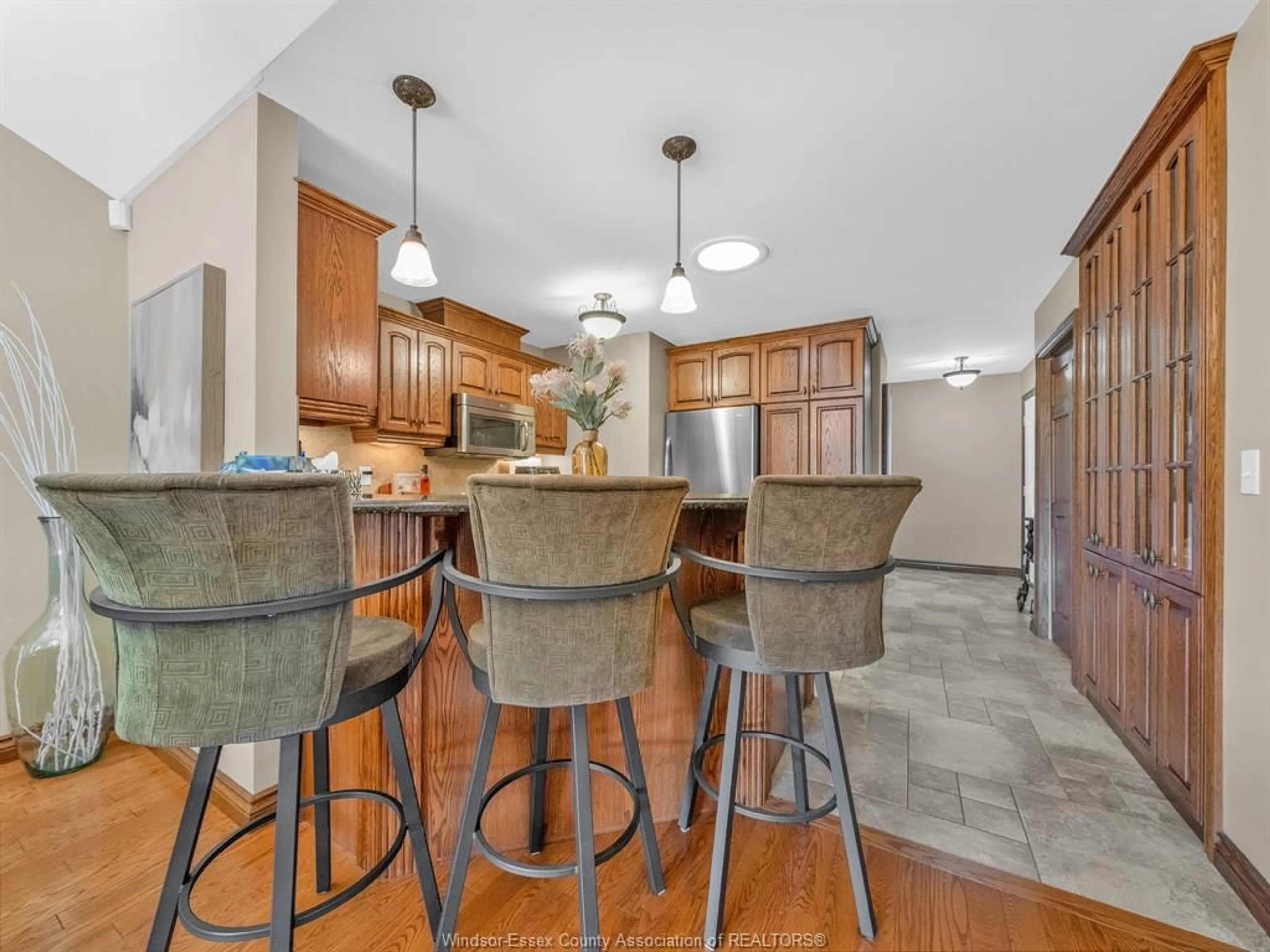 Open concept kitchen, ceramic/tile floor for 124 KIMBALL Dr, Essex Ontario N8M 0B8